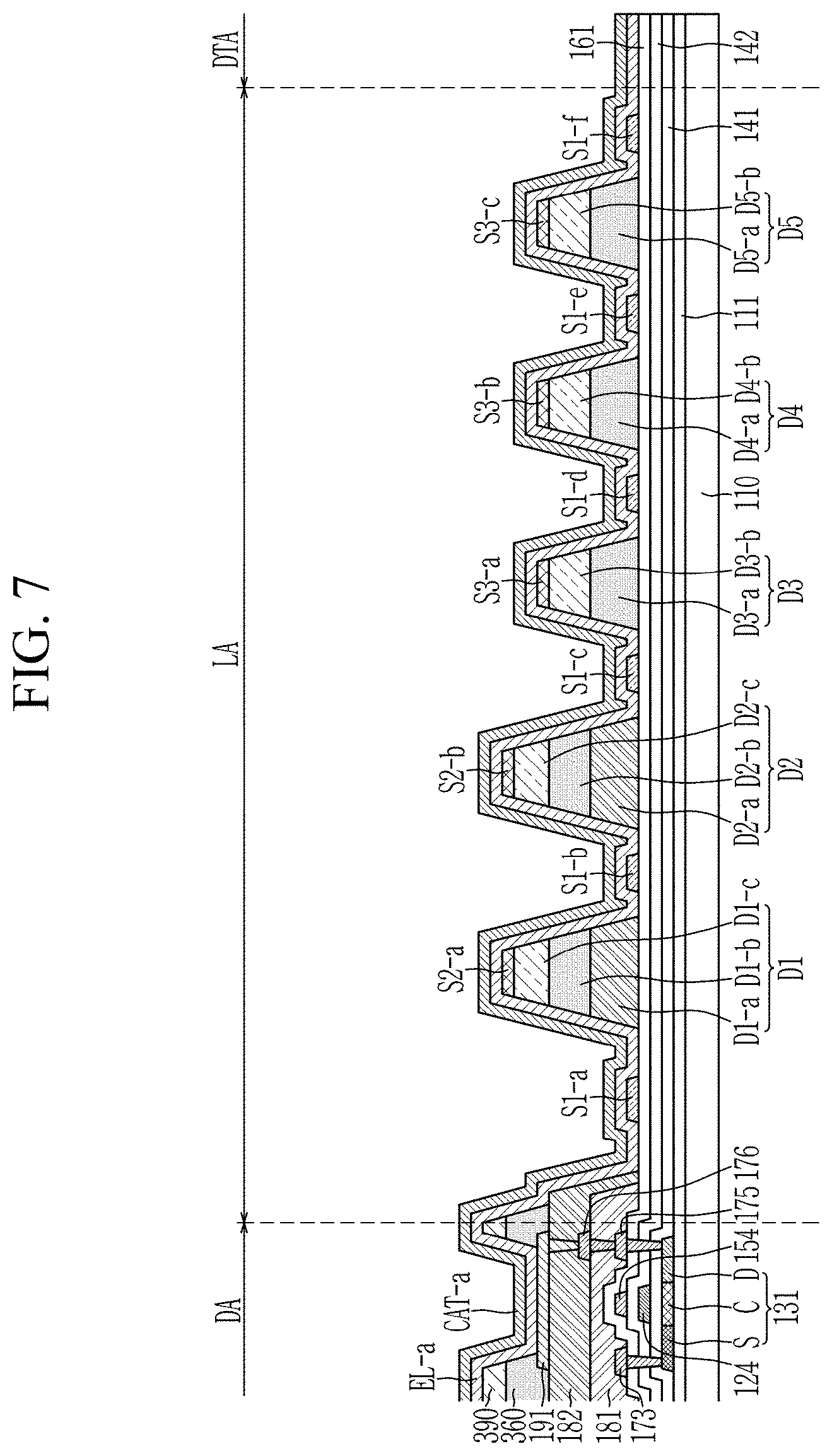 Patent US11785798 Figure 9 – Display with dam surrounding opening