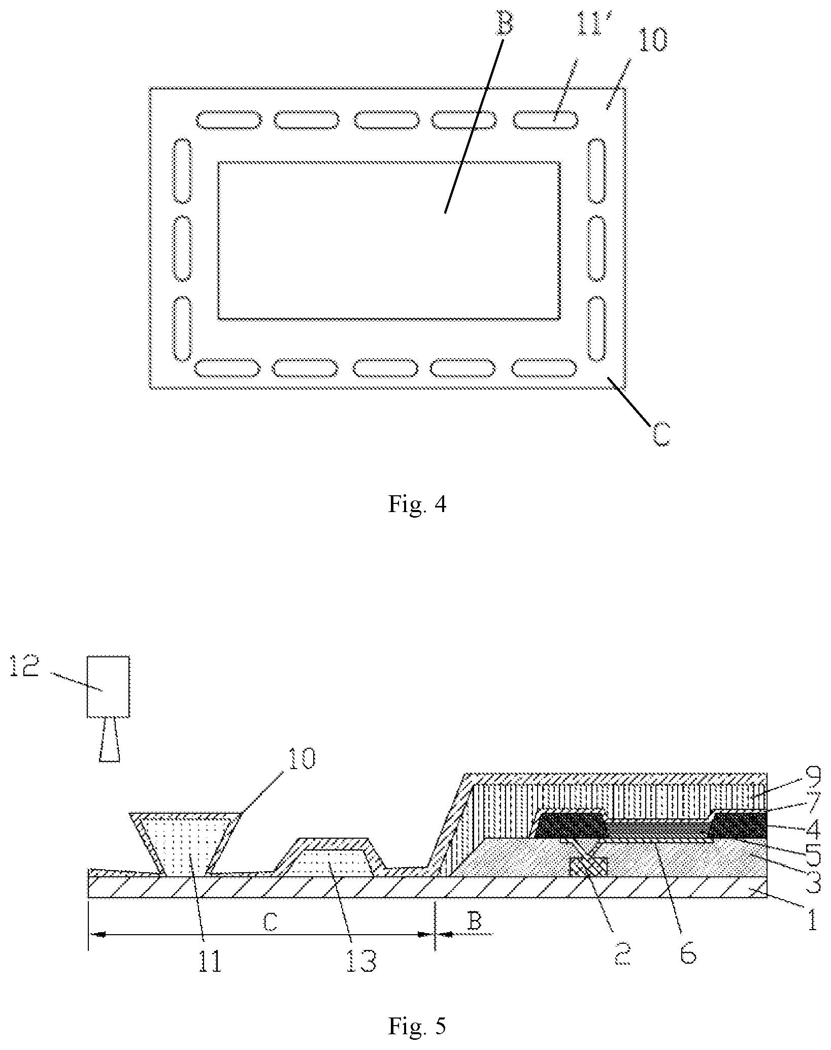 Patent US11785801 Figure 3 – Display substrate with water-blocking structure, fabrication method thereof, display panel and display apparatus