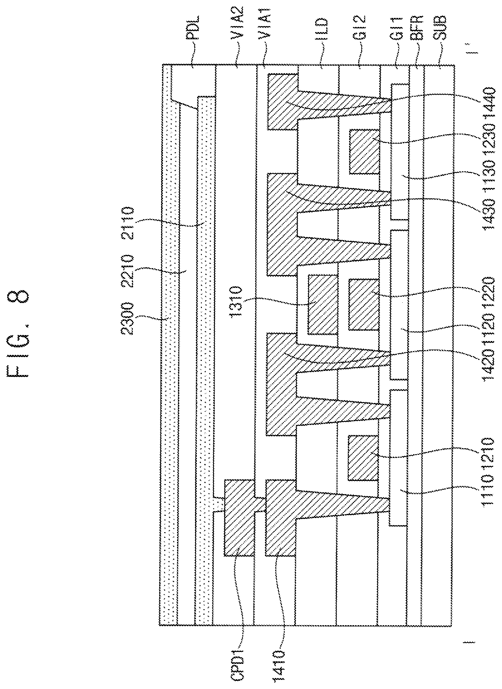 Patent US11785803 Figure 8 – Display device