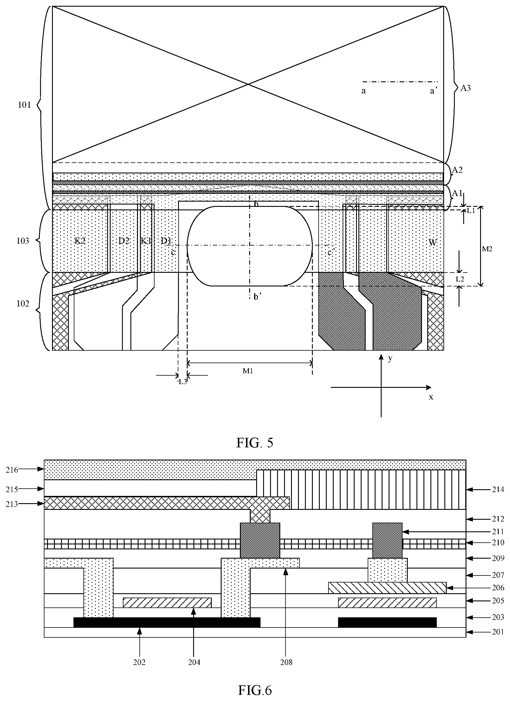 Patent US11785812 Figure 3 – Display device including via to release internal stress