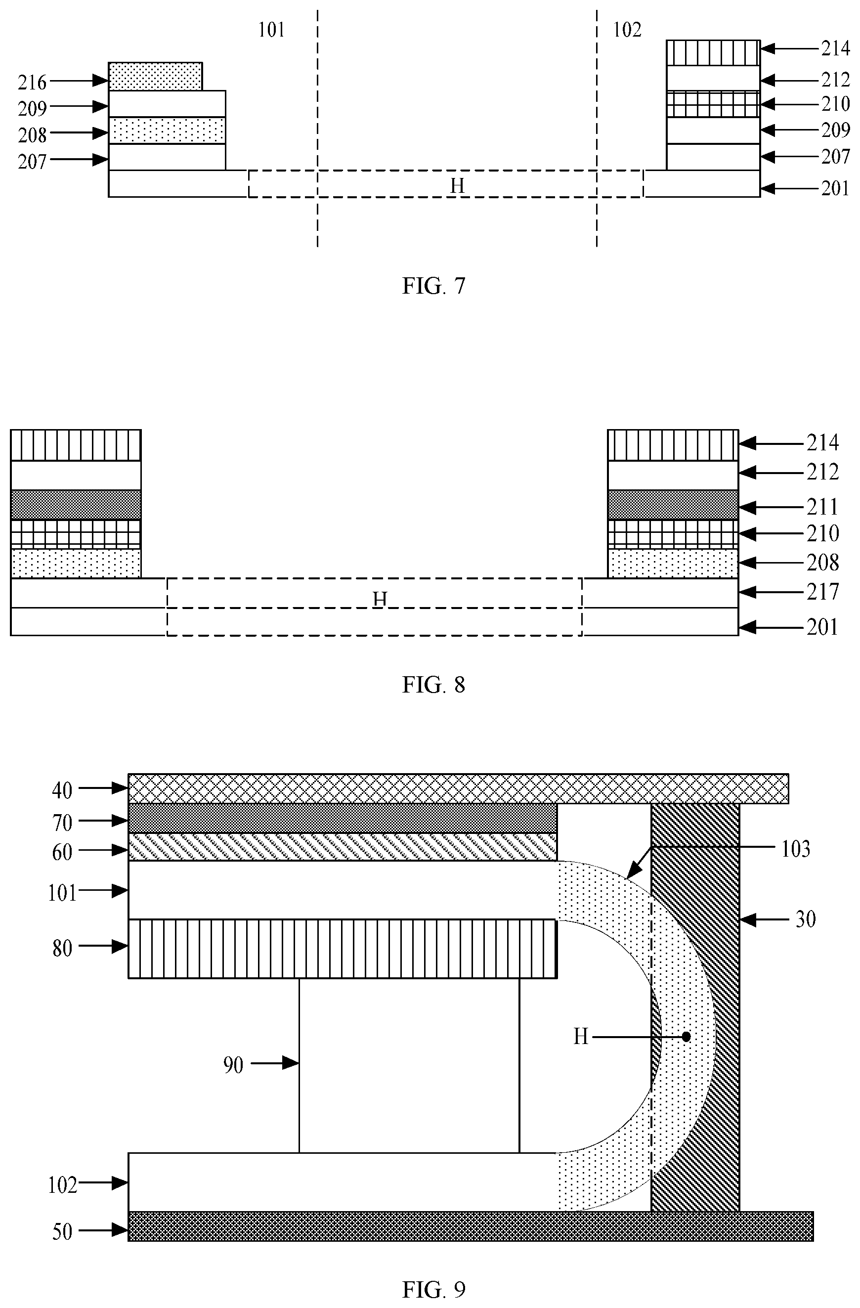 Patent US11785812 Figure 4 – Display device including via to release internal stress