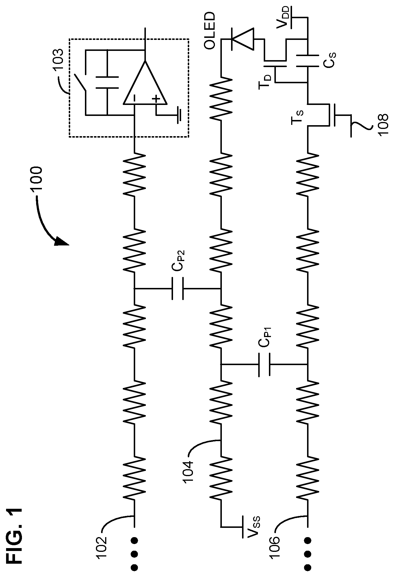 Patent US11785813 Figure 1 – Touch-sensitive display with shielding layer