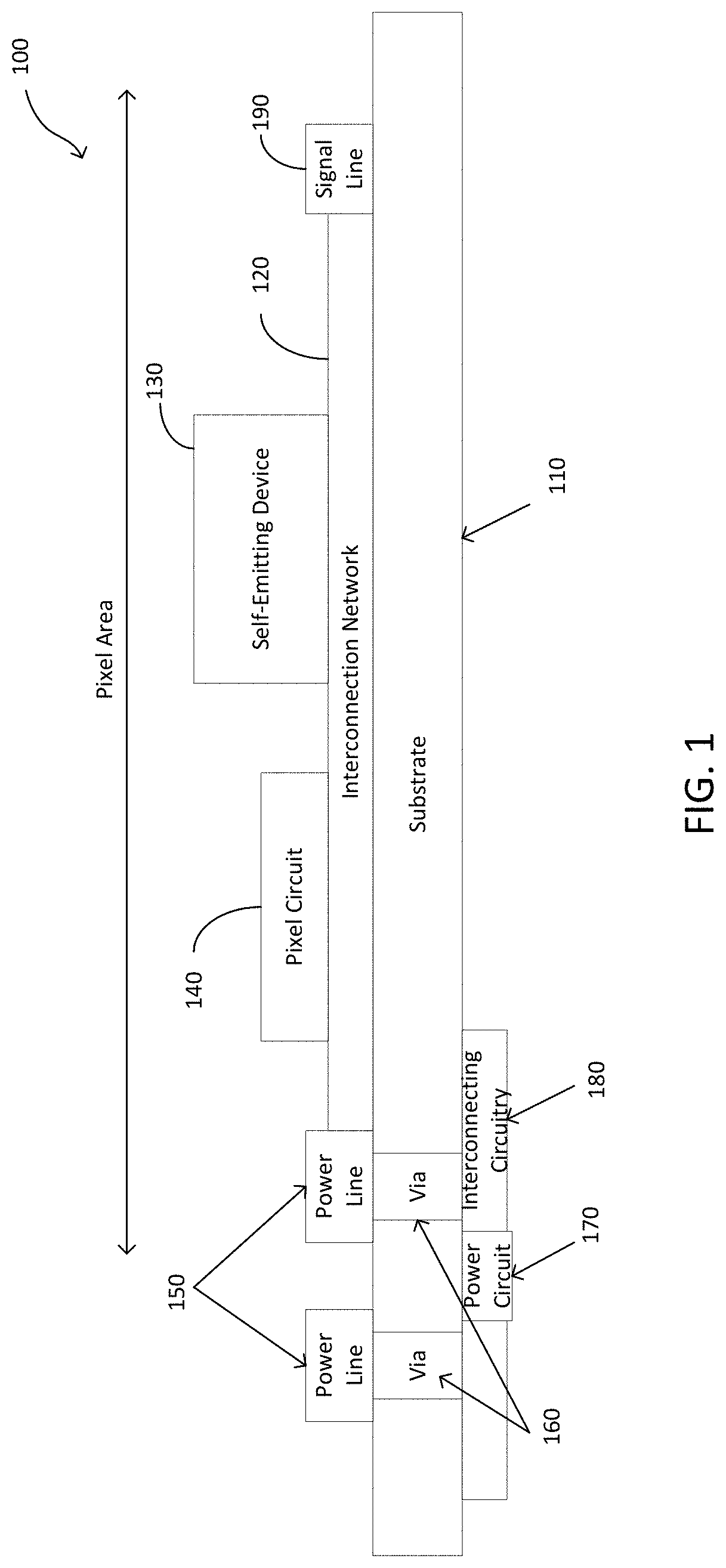 Patent US11785815 Figure 1 – Flat panel device electrode structure