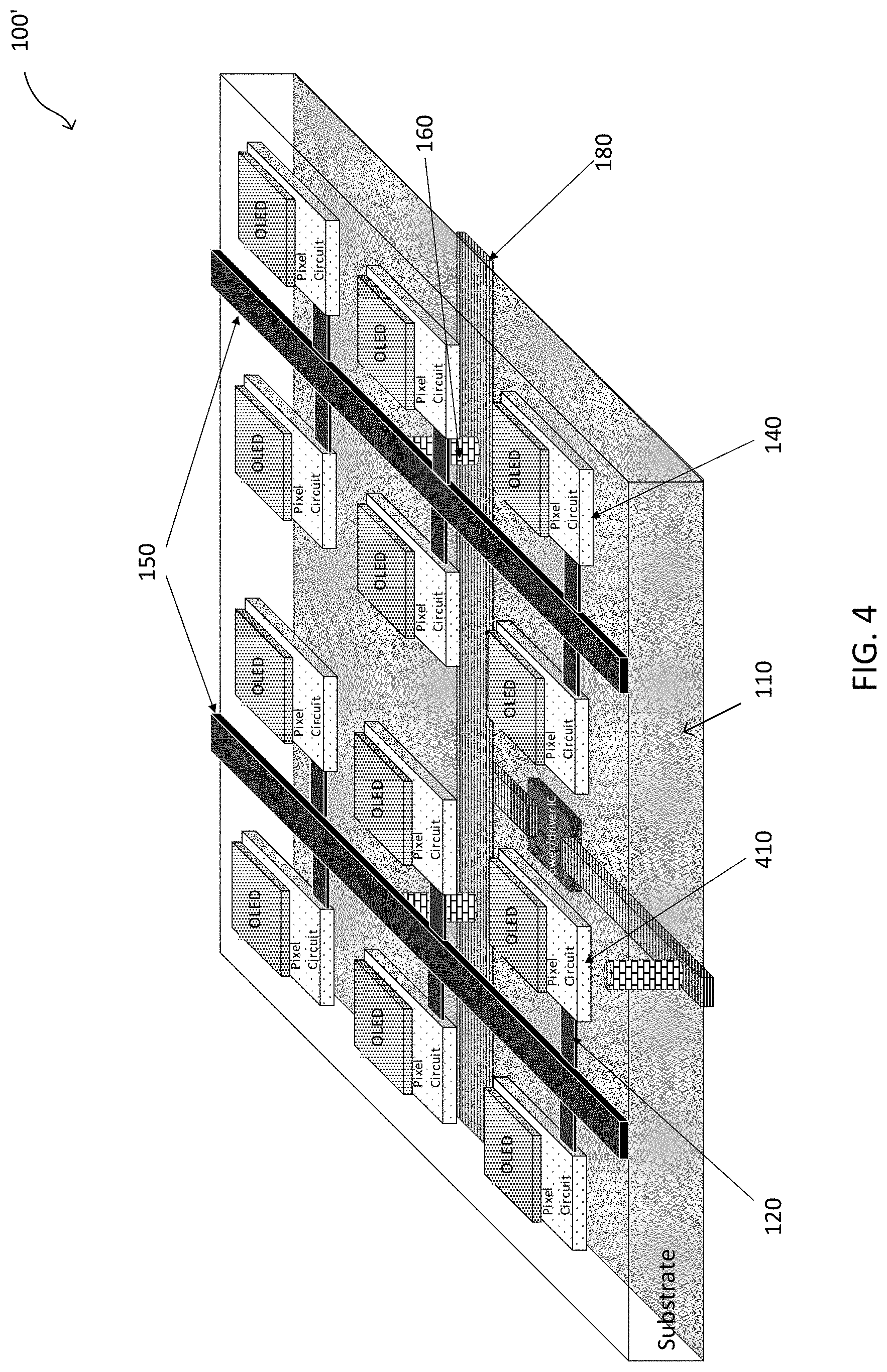 Patent US11785815 Figure 4 – Flat panel device electrode structure