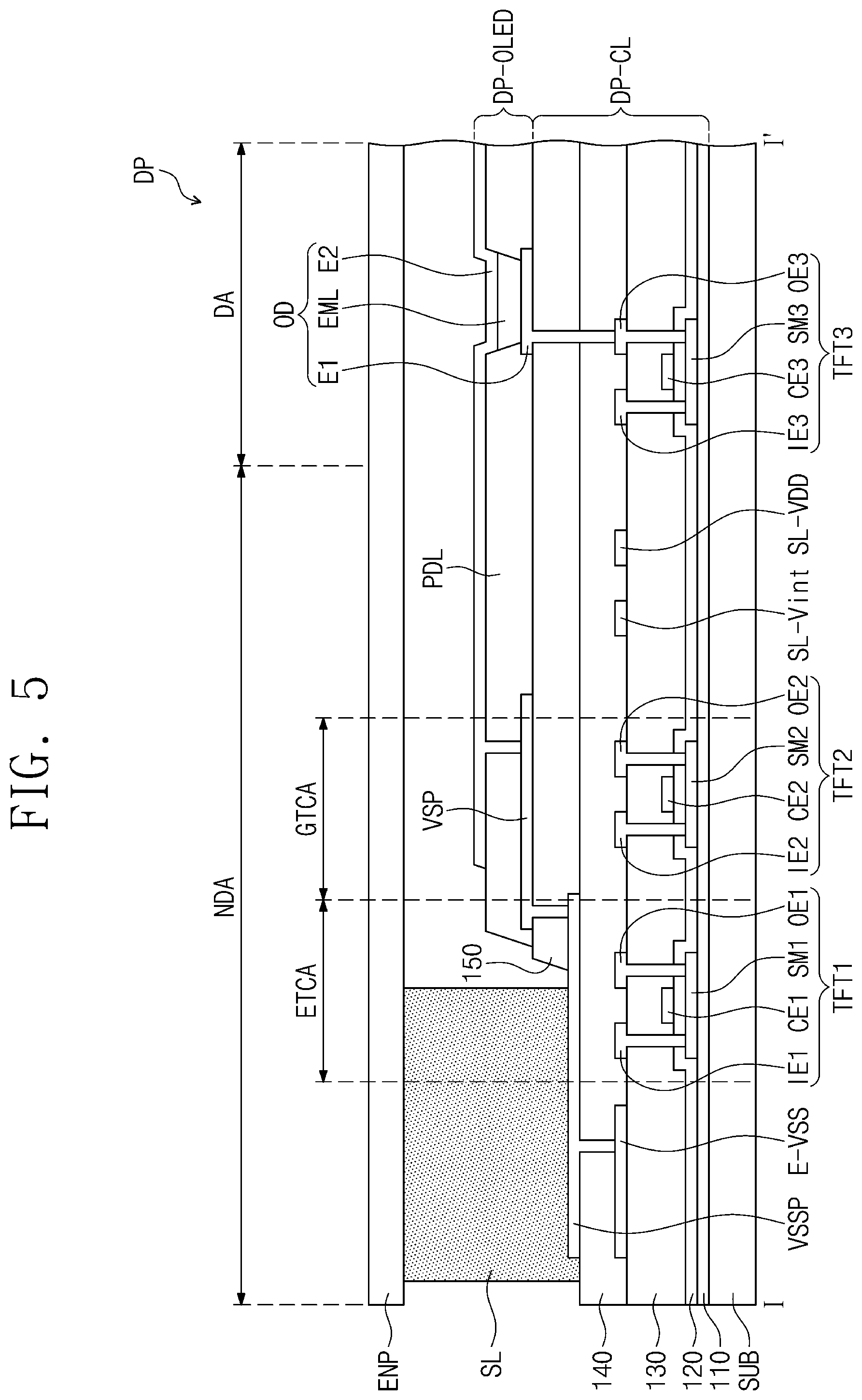 Patent US11785818 Figure 5 – Organic light emitting display apparatus