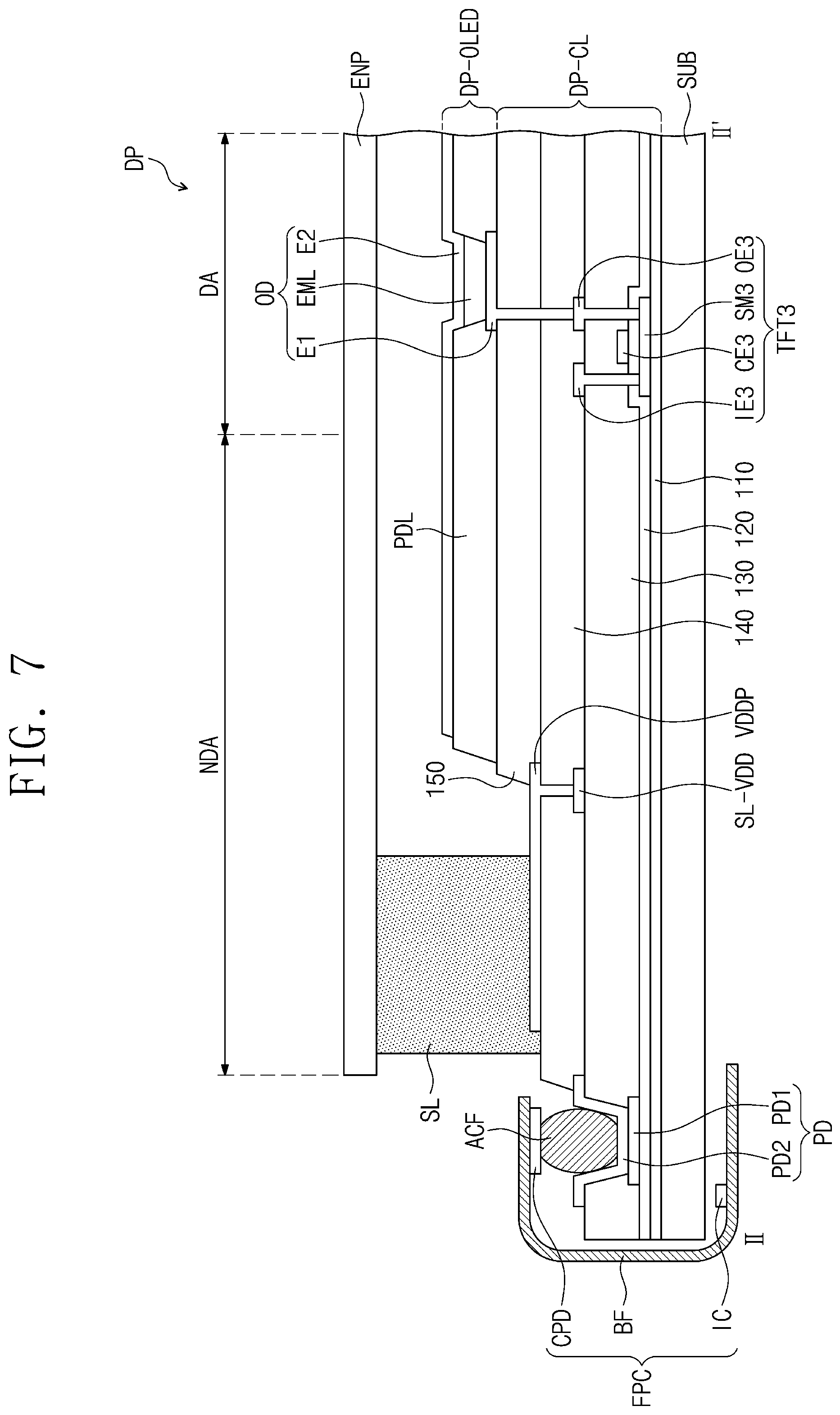 Patent US11785818 Figure 7 – Organic light emitting display apparatus