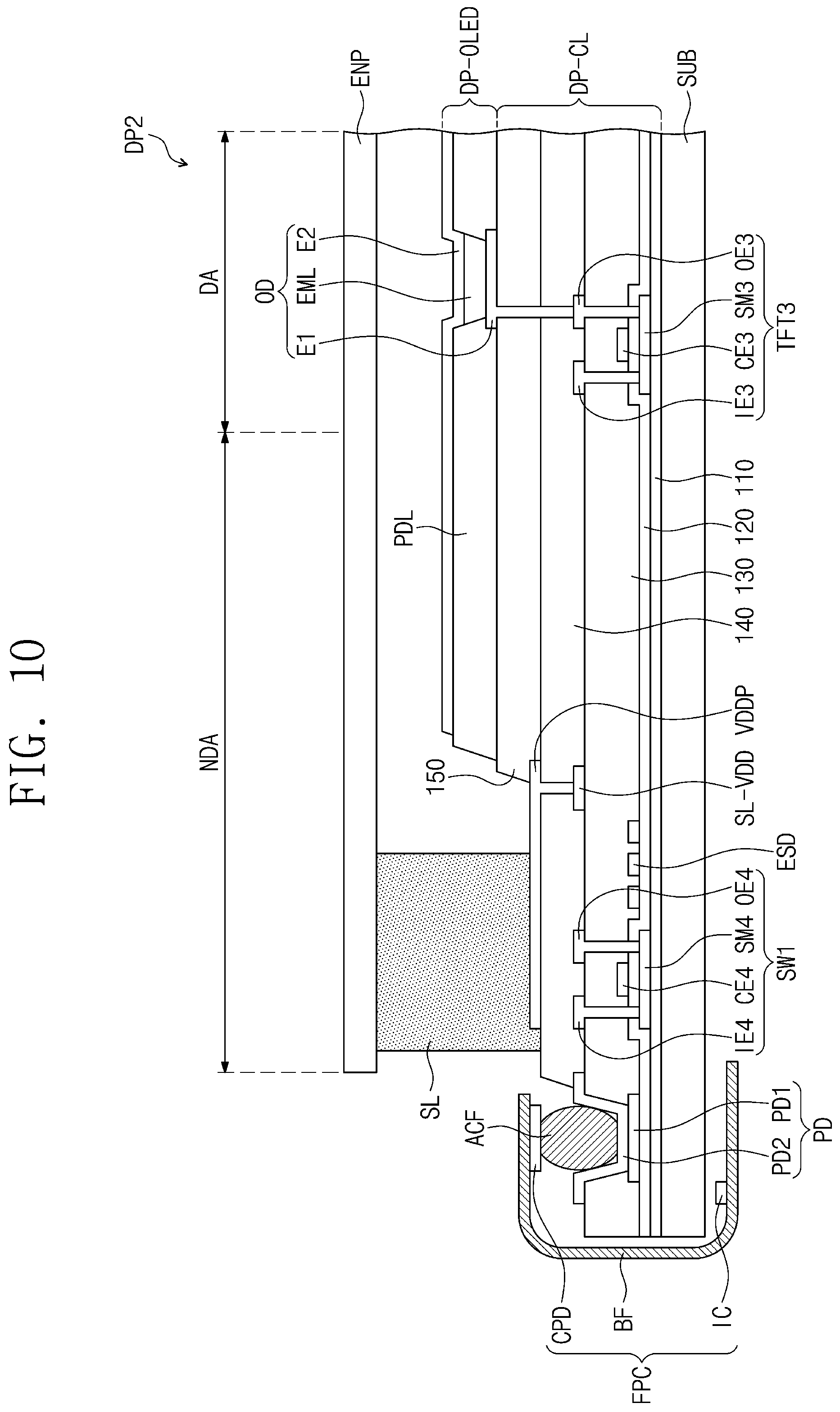 Patent US11785818 Figure 10 – Organic light emitting display apparatus