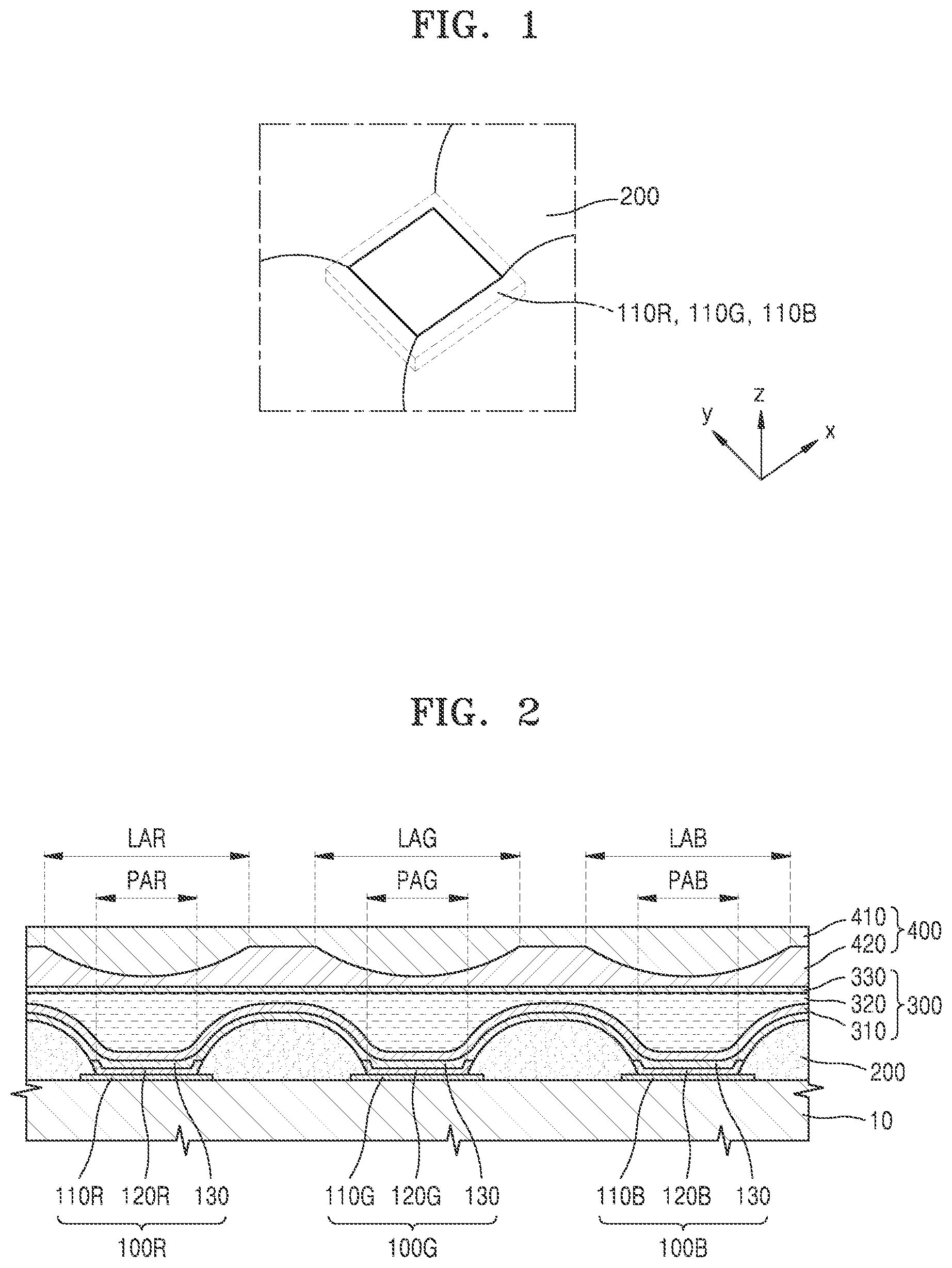 Patent US11785820 — Organic light-emitting display device — Figure 1
