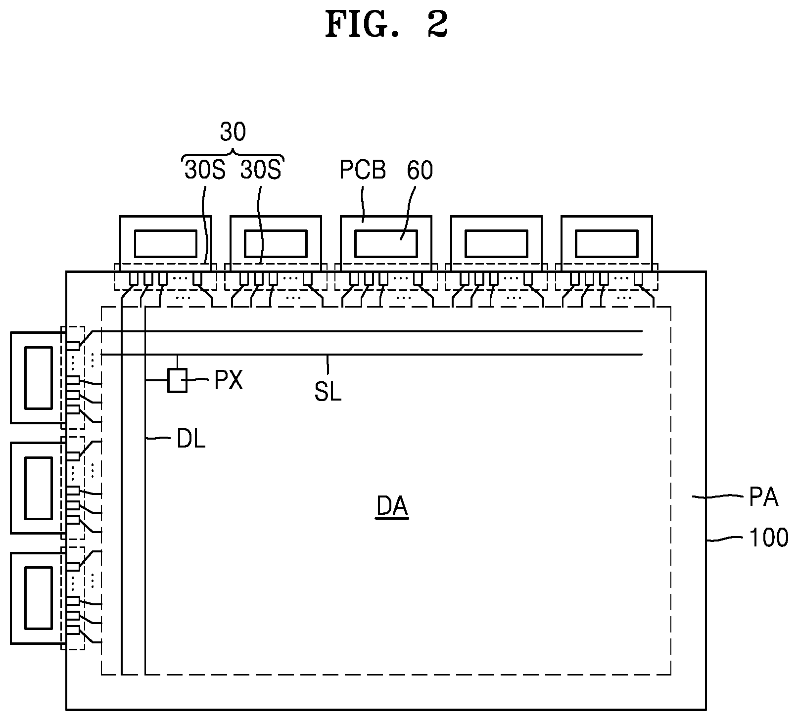 Patent US11785822 Figure 2 – Display apparatus including concave portion