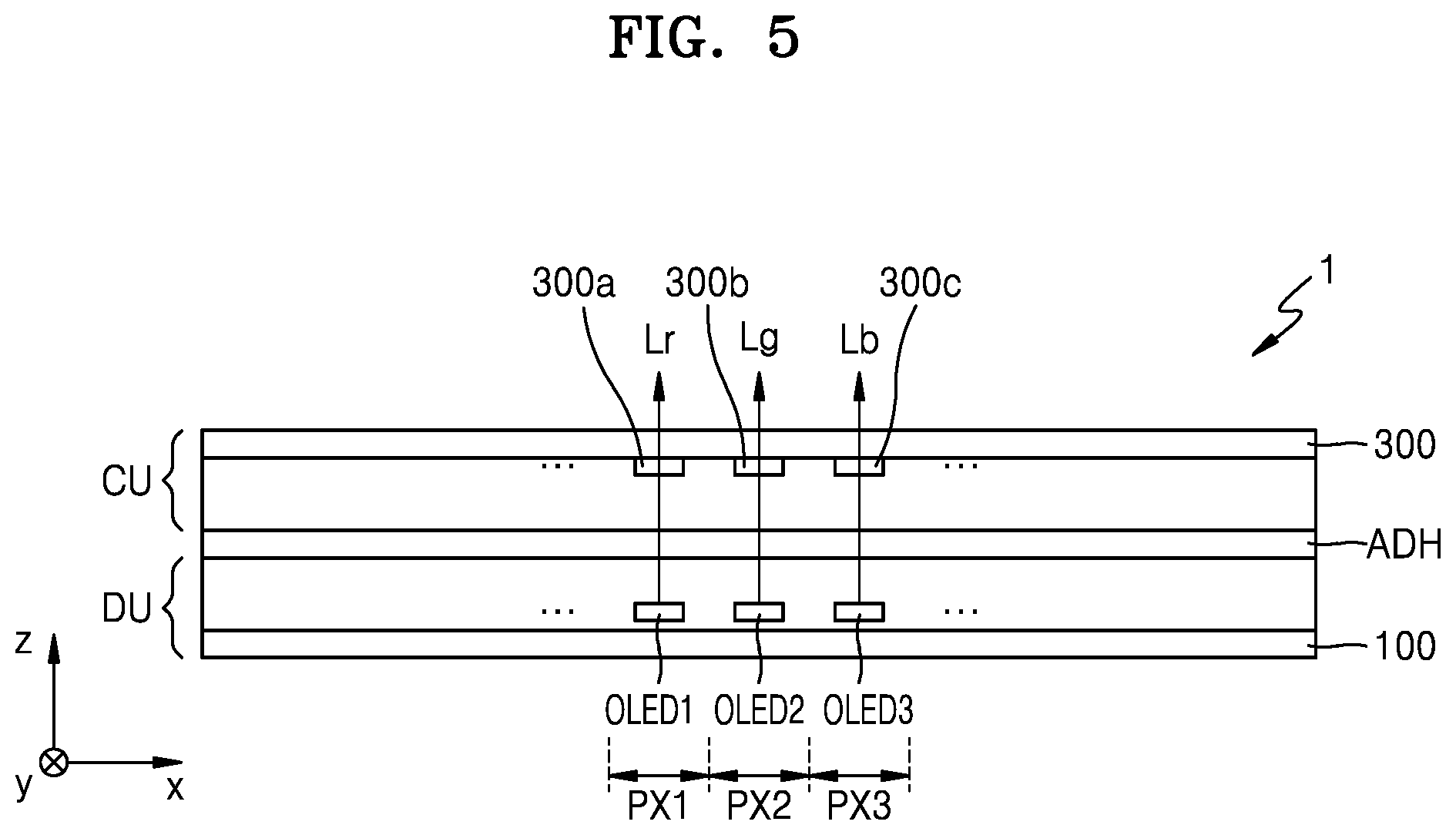 Patent US11785822 Figure 5 – Display apparatus including concave portion