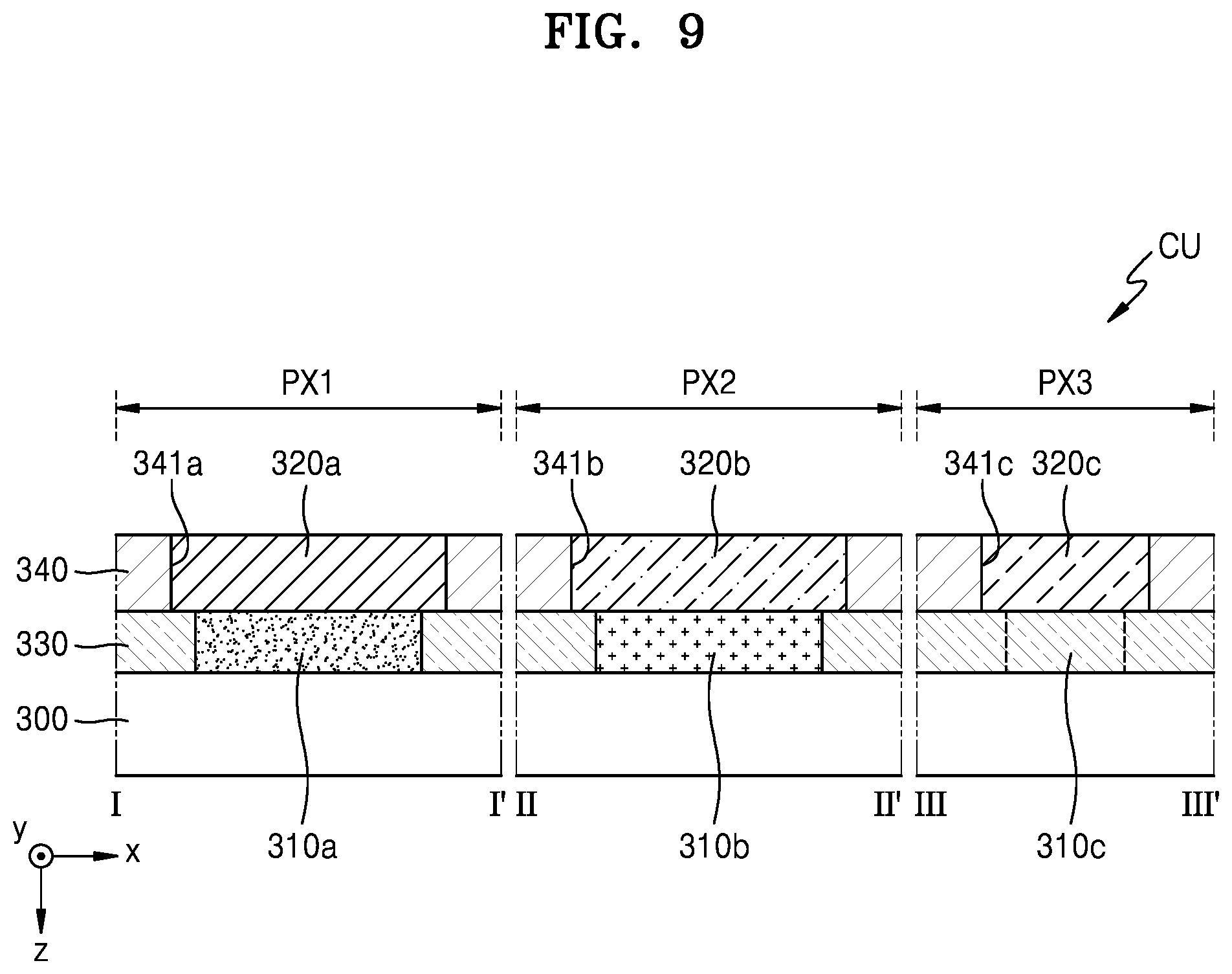 Patent US11785822 Figure 9 – Display apparatus including concave portion