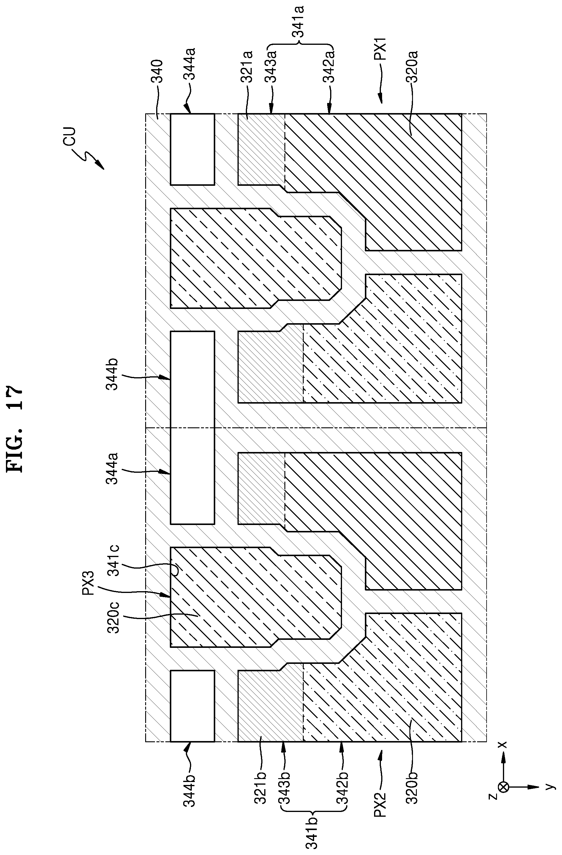 Patent US11785822 Figure 17 – Display apparatus including concave portion