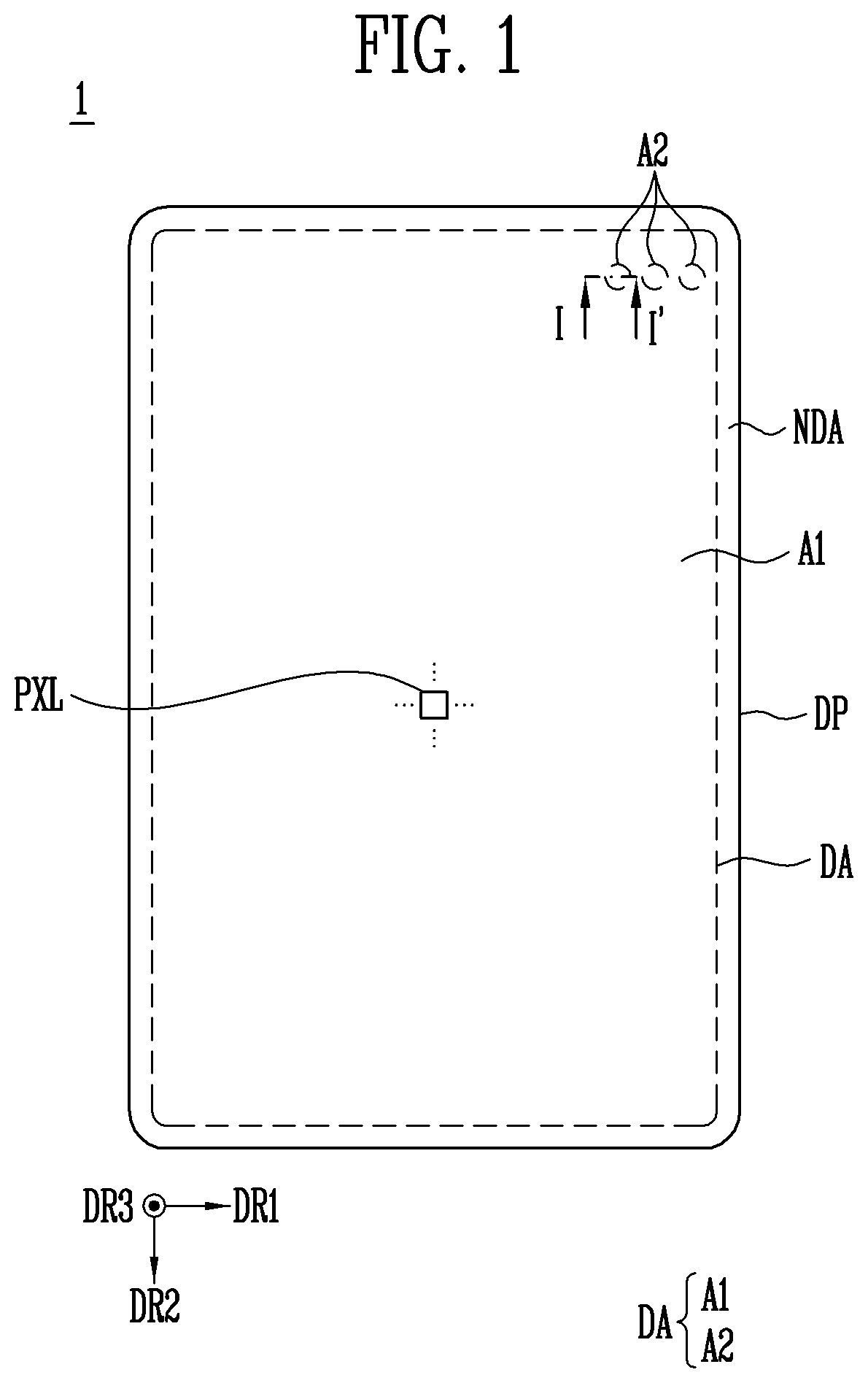 Patent US11785828 Figure 1 – Display device