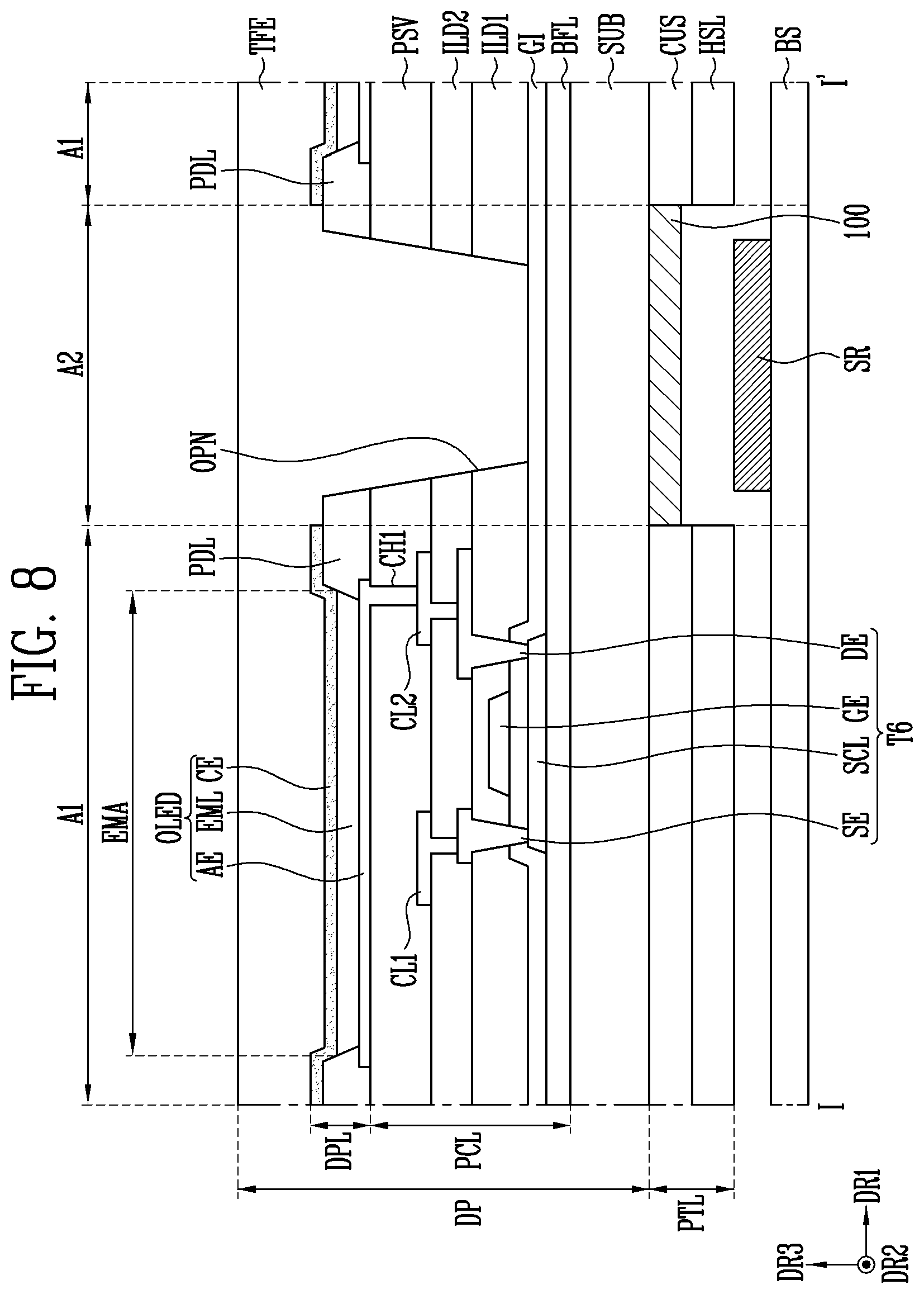 Patent US11785828 Figure 8 – Display device