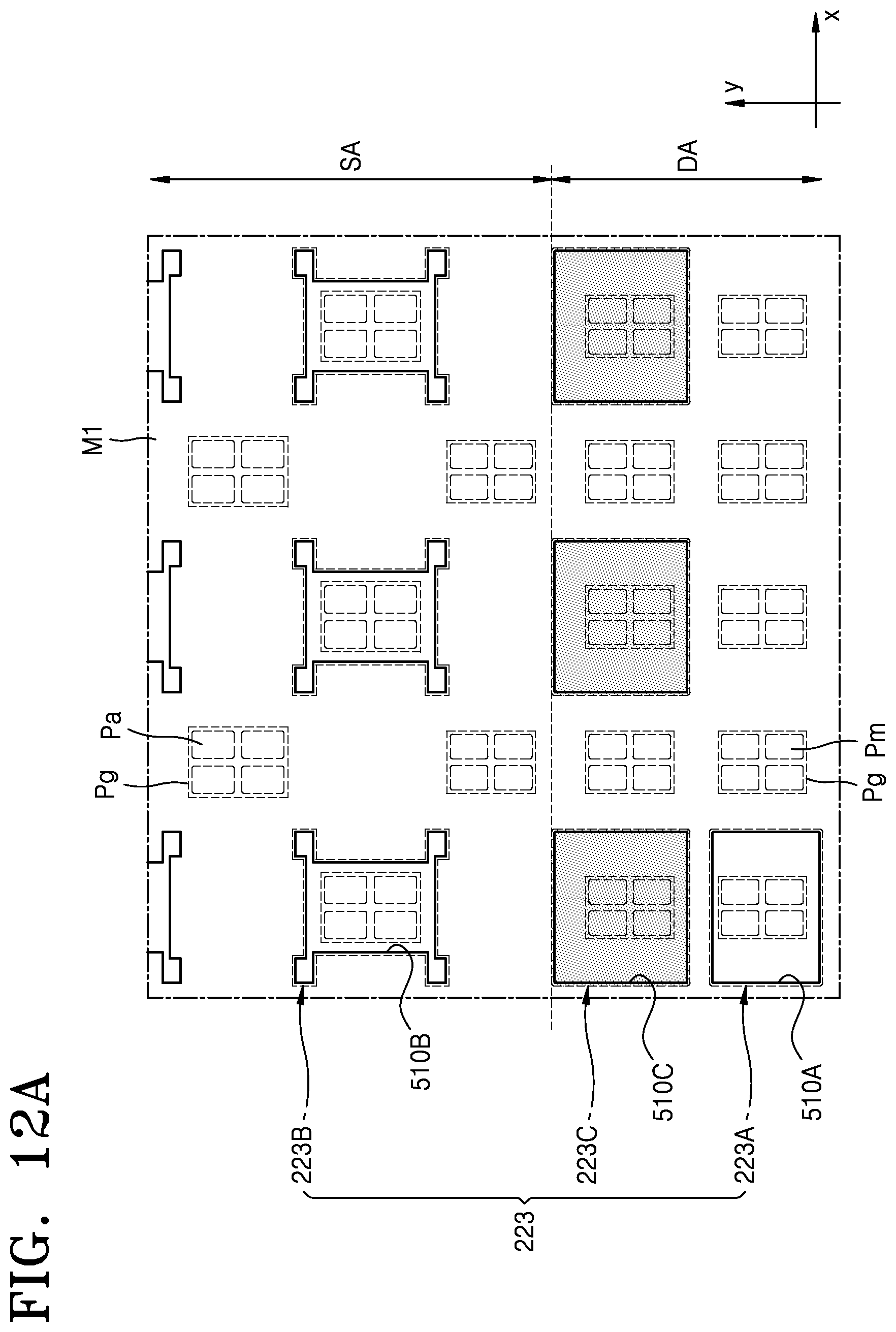 Patent US11785829 Figure 13 – Display apparatus and method of manufacturing the same, the method including depositing different electrode portions by moving a mask
