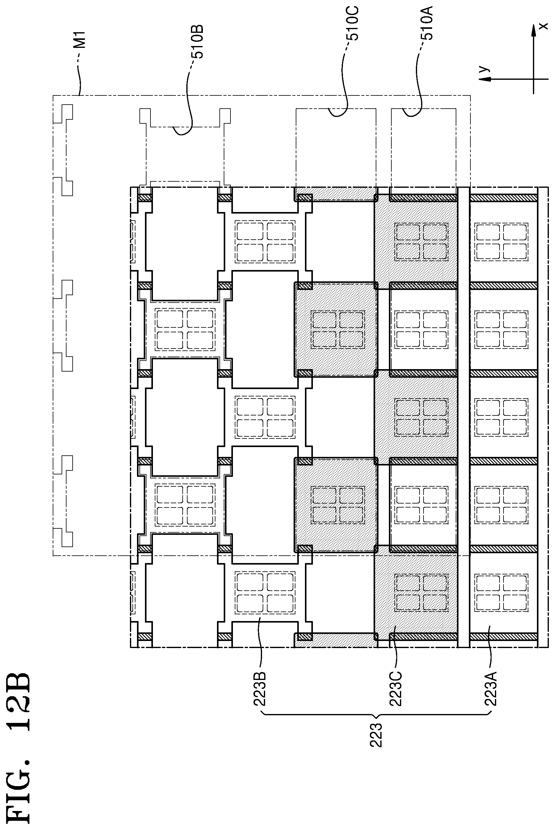 Patent US11785829 Figure 14 – Display apparatus and method of manufacturing the same, the method including depositing different electrode portions by moving a mask