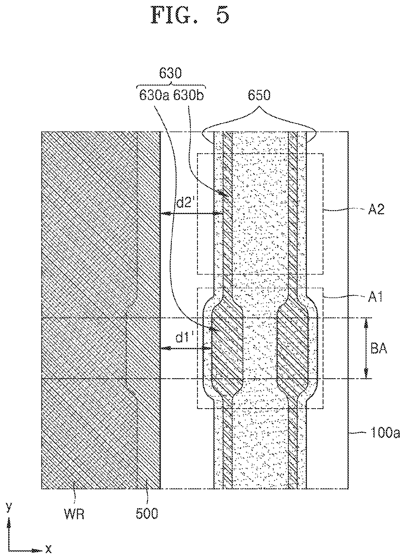 Patent US11785833 Figure 4 – Display apparatus including an anti-crack projection