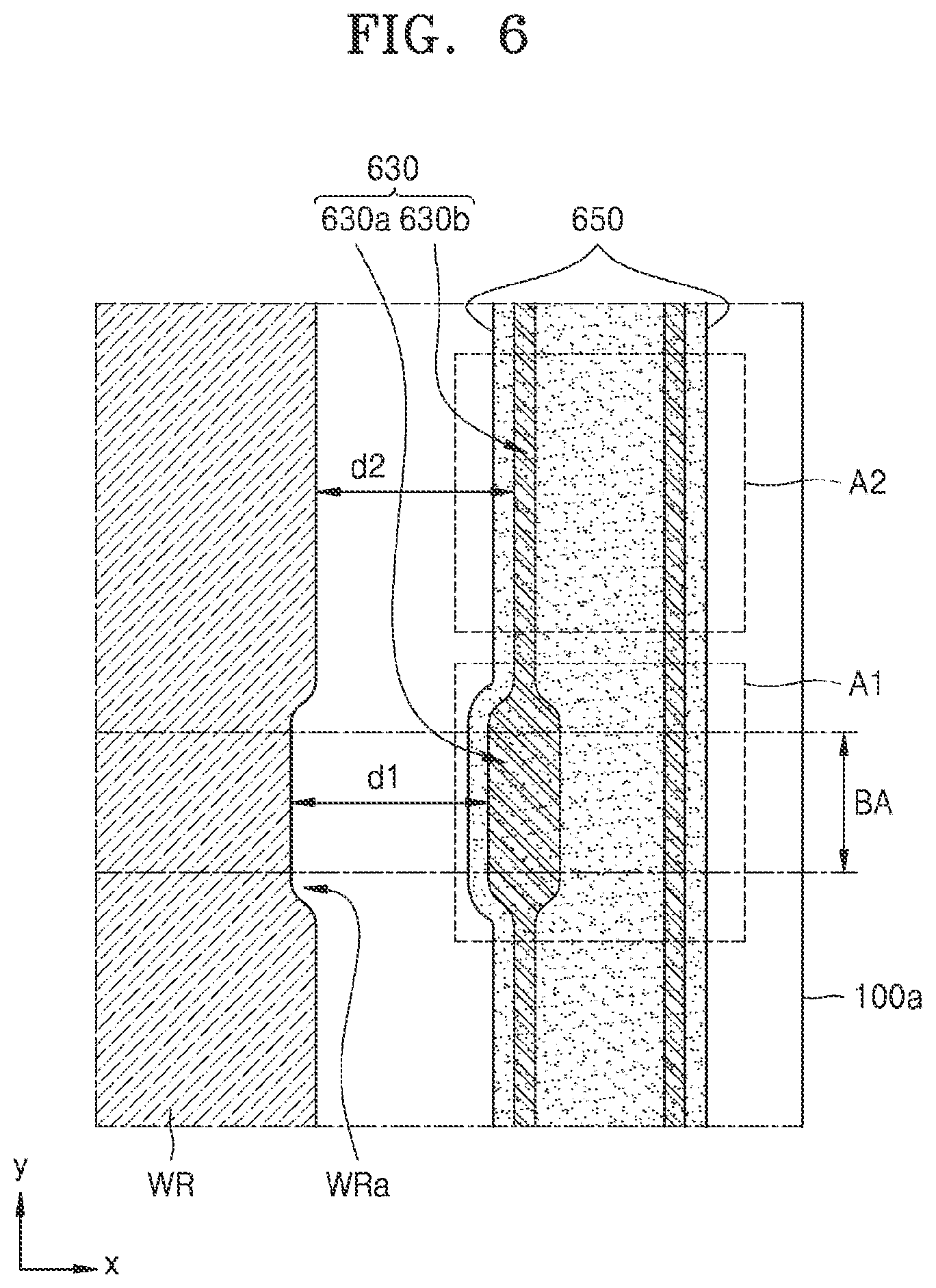 Patent US11785833 Figure 5 – Display apparatus including an anti-crack projection