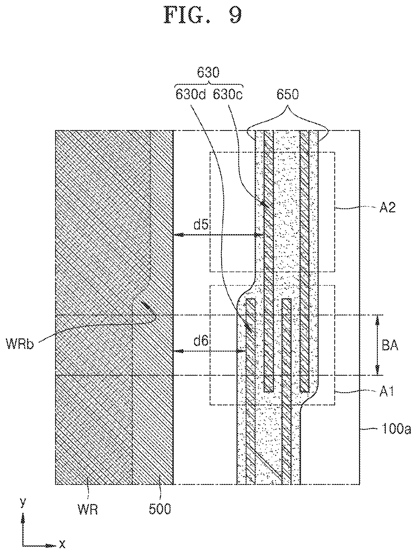 Patent US11785833 Figure 8 – Display apparatus including an anti-crack projection