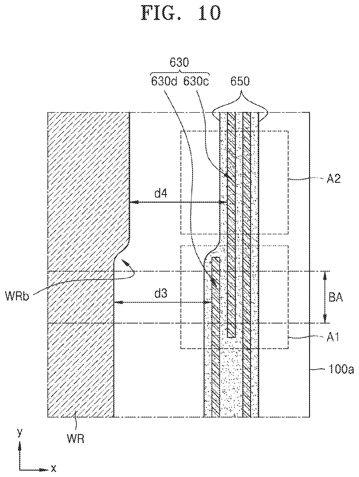 Patent US11785833 Figure 9 – Display apparatus including an anti-crack projection