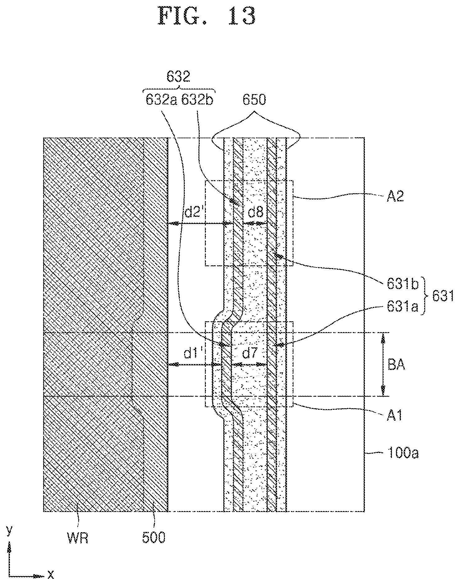 Patent US11785833 Figure 12 – Display apparatus including an anti-crack projection