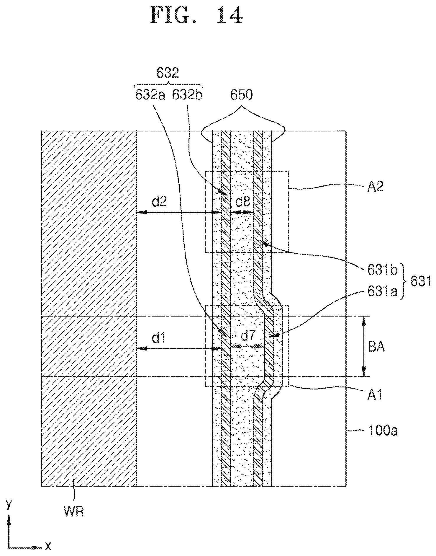 Patent US11785833 Figure 13 – Display apparatus including an anti-crack projection