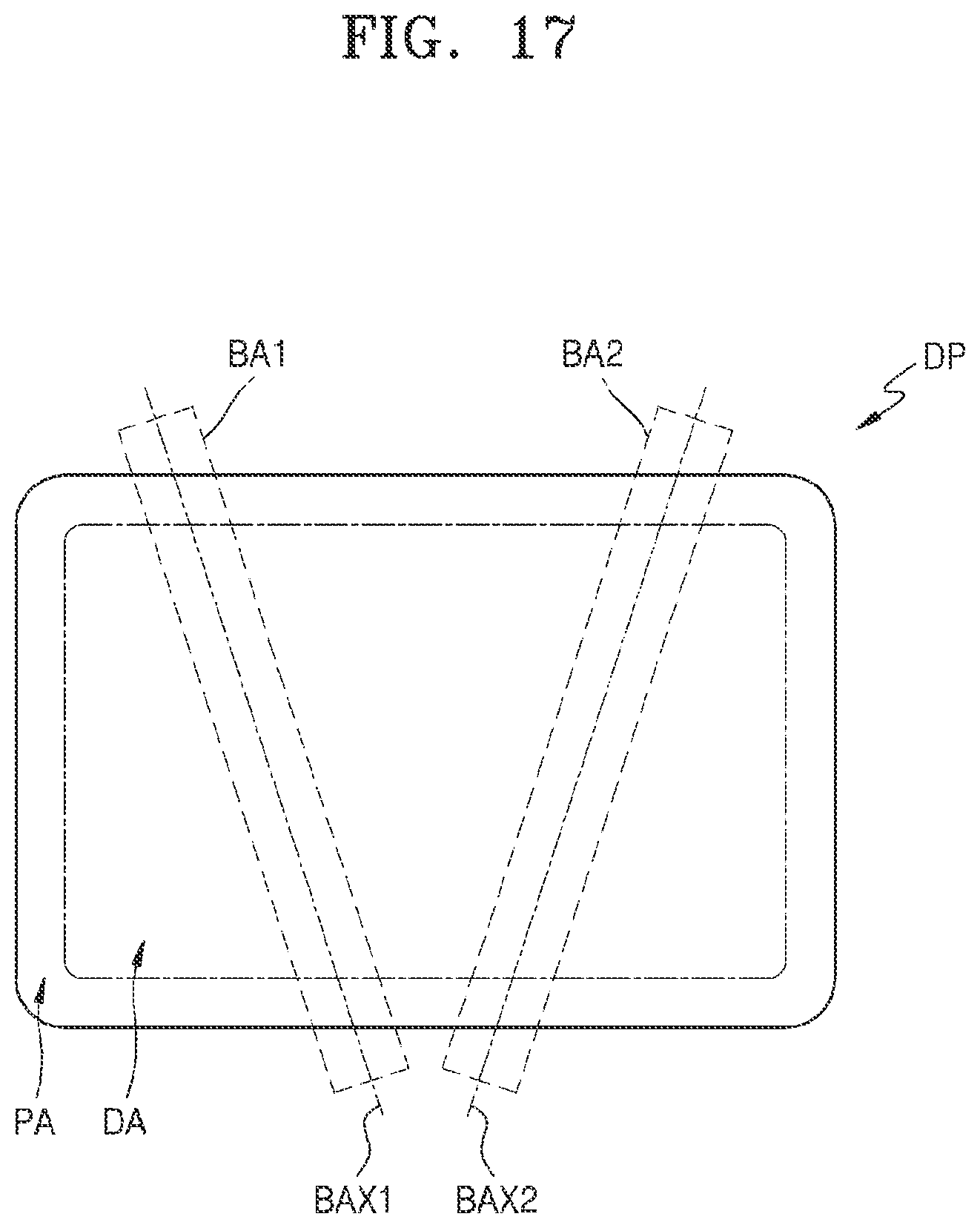 Patent US11785833 Figure 16 – Display apparatus including an anti-crack projection
