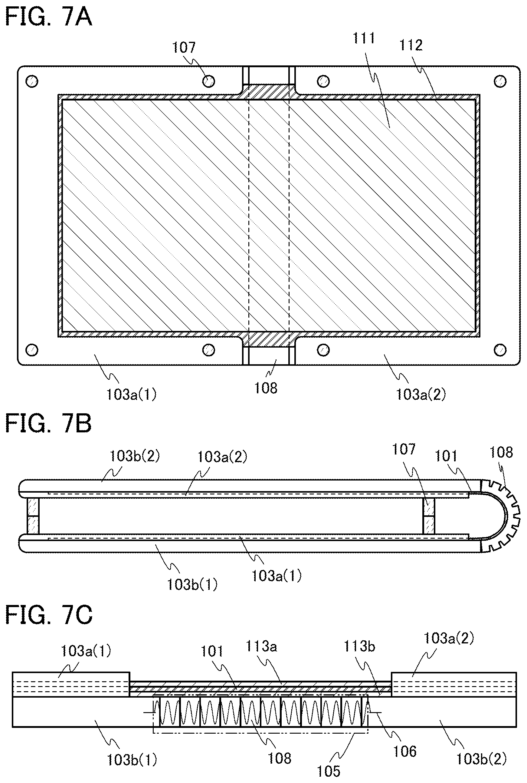Patent US11785835 Figure 7 – Touch panel having a photoelectric conversion element between the first and second flexible substrates