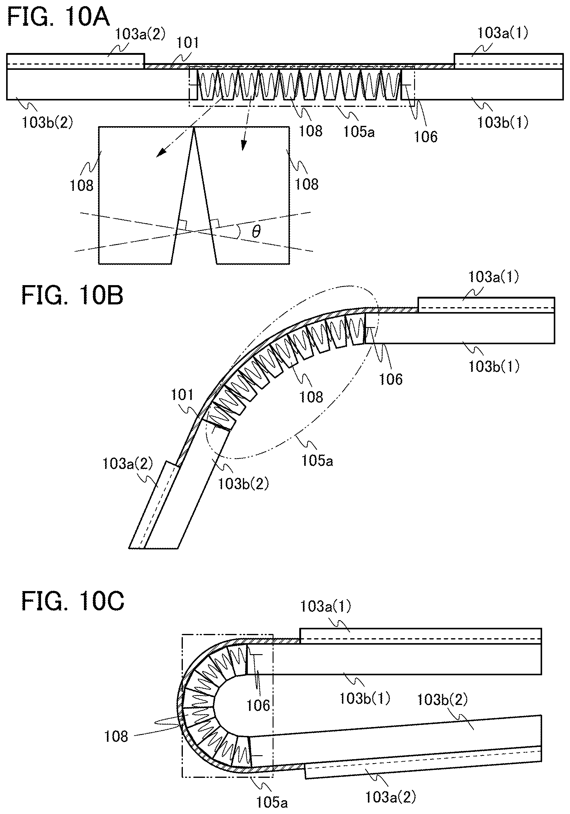 Patent US11785835 Figure 10 – Touch panel having a photoelectric conversion element between the first and second flexible substrates
