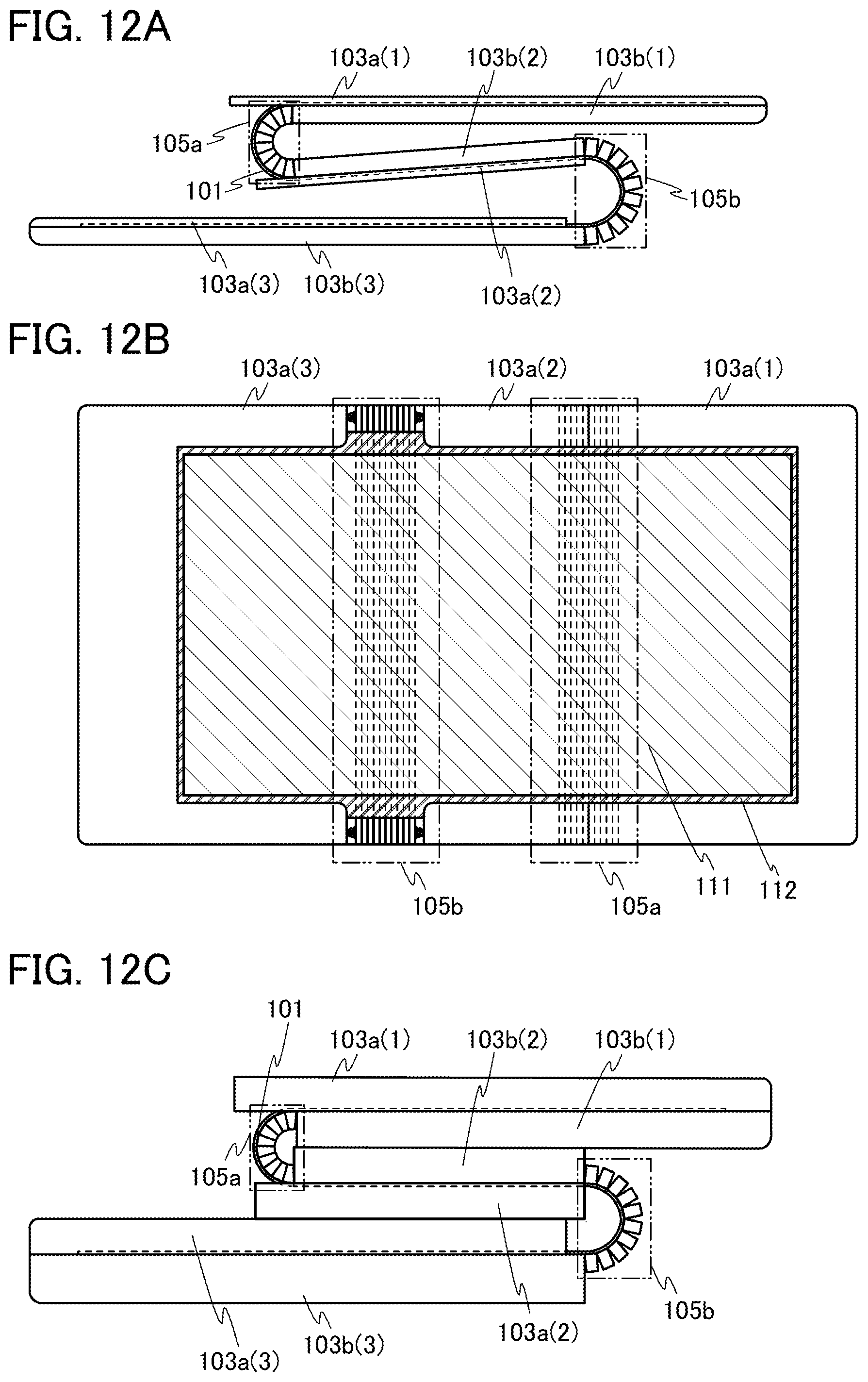 Patent US11785835 Figure 12 – Touch panel having a photoelectric conversion element between the first and second flexible substrates