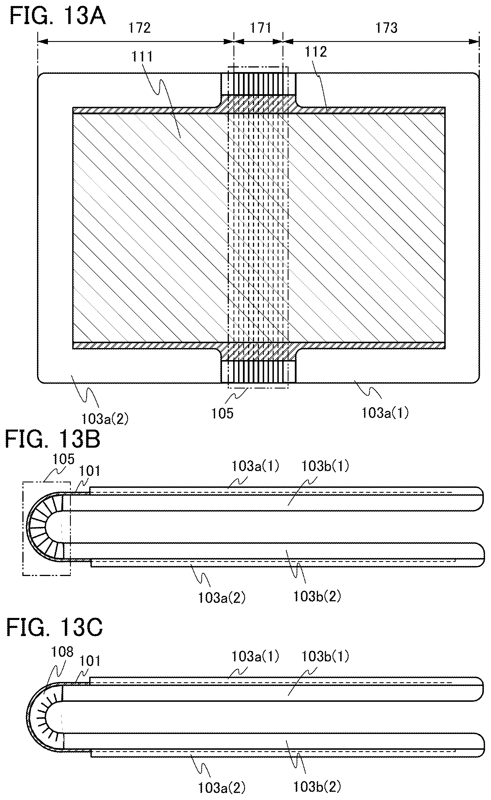 Patent US11785835 Figure 13 – Touch panel having a photoelectric conversion element between the first and second flexible substrates
