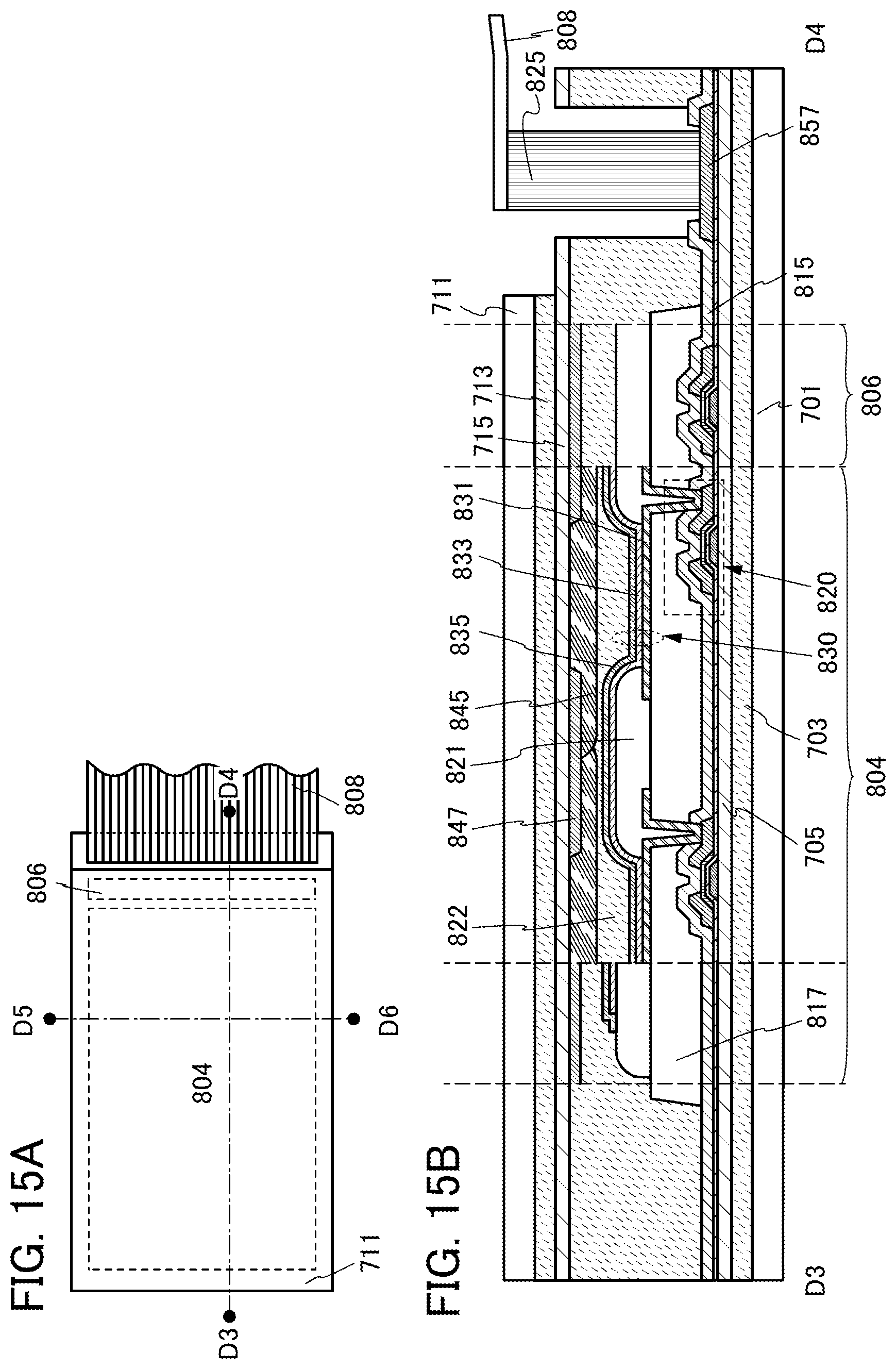 Patent US11785835 Figure 15 – Touch panel having a photoelectric conversion element between the first and second flexible substrates