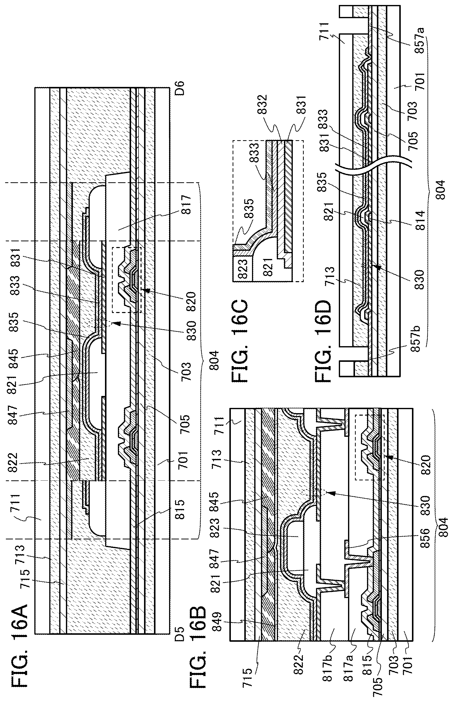 Patent US11785835 Figure 16 – Touch panel having a photoelectric conversion element between the first and second flexible substrates