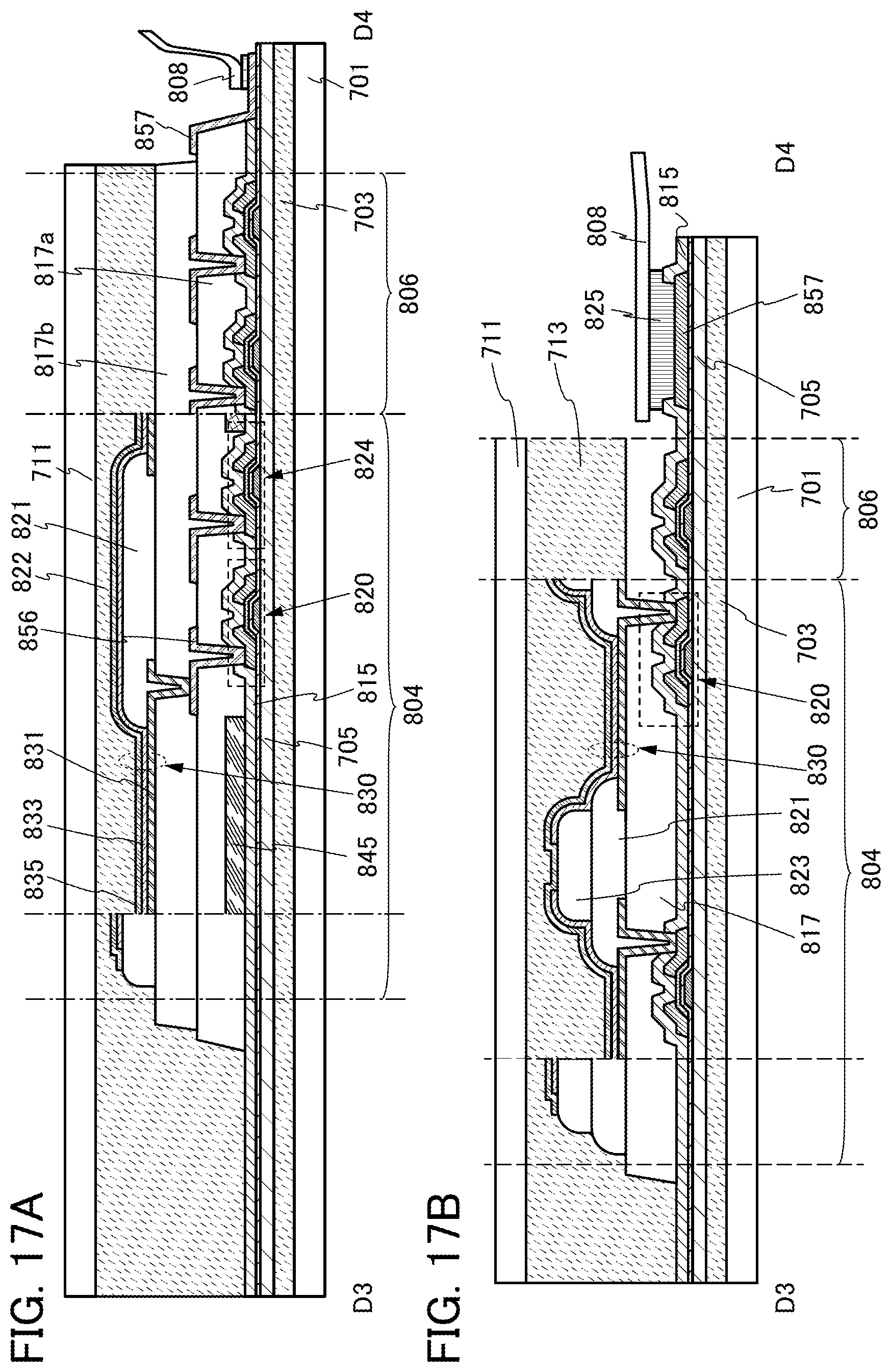 Patent US11785835 Figure 17 – Touch panel having a photoelectric conversion element between the first and second flexible substrates