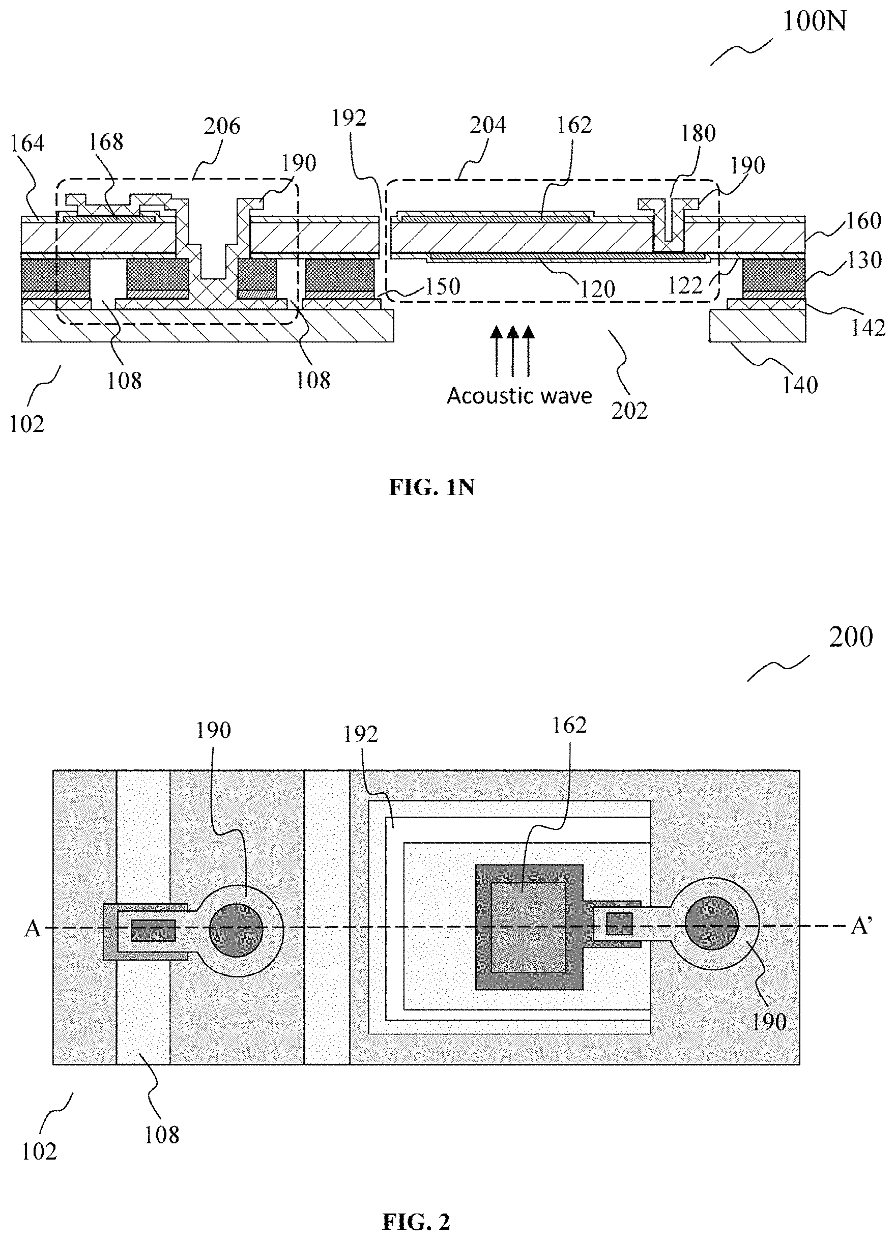 Patent US11785852 Figure 6 – Microphone device with single crystal piezoelectric film and method of forming the same