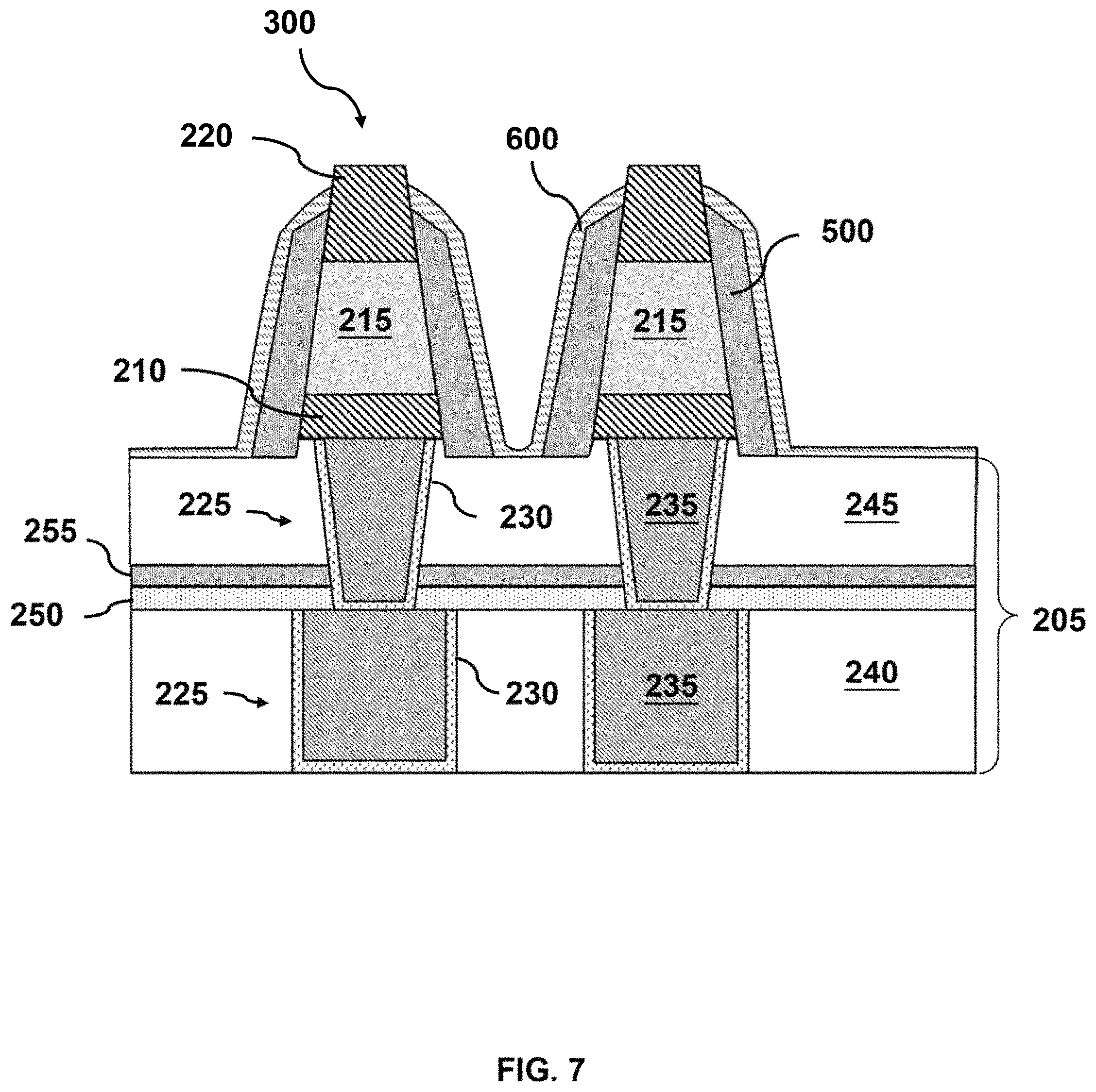 Patent US11785858 Figure 7 – Methods for forming a spacer stack for magnetic tunnel junctions