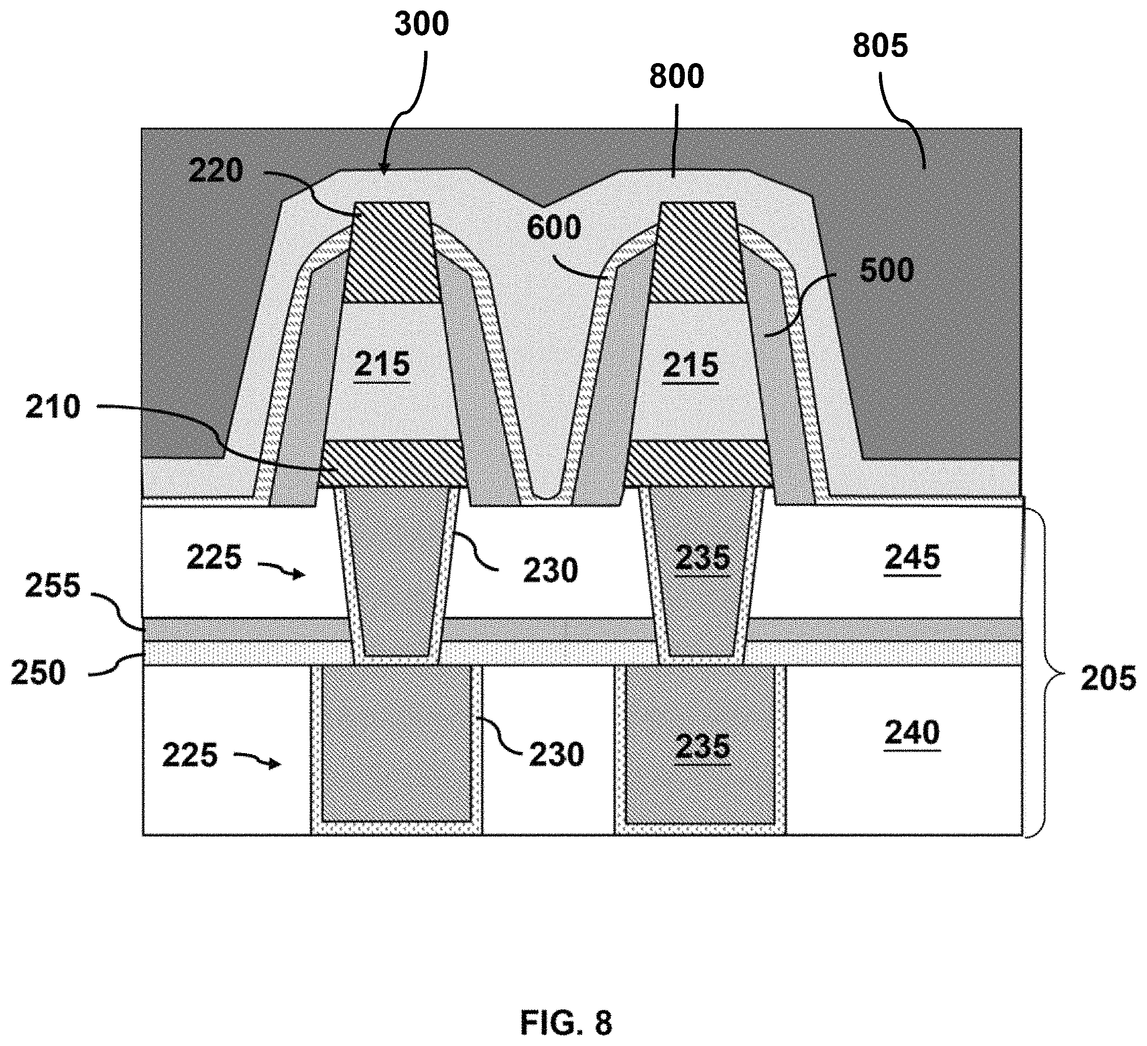 Patent US11785858 Figure 8 – Methods for forming a spacer stack for magnetic tunnel junctions