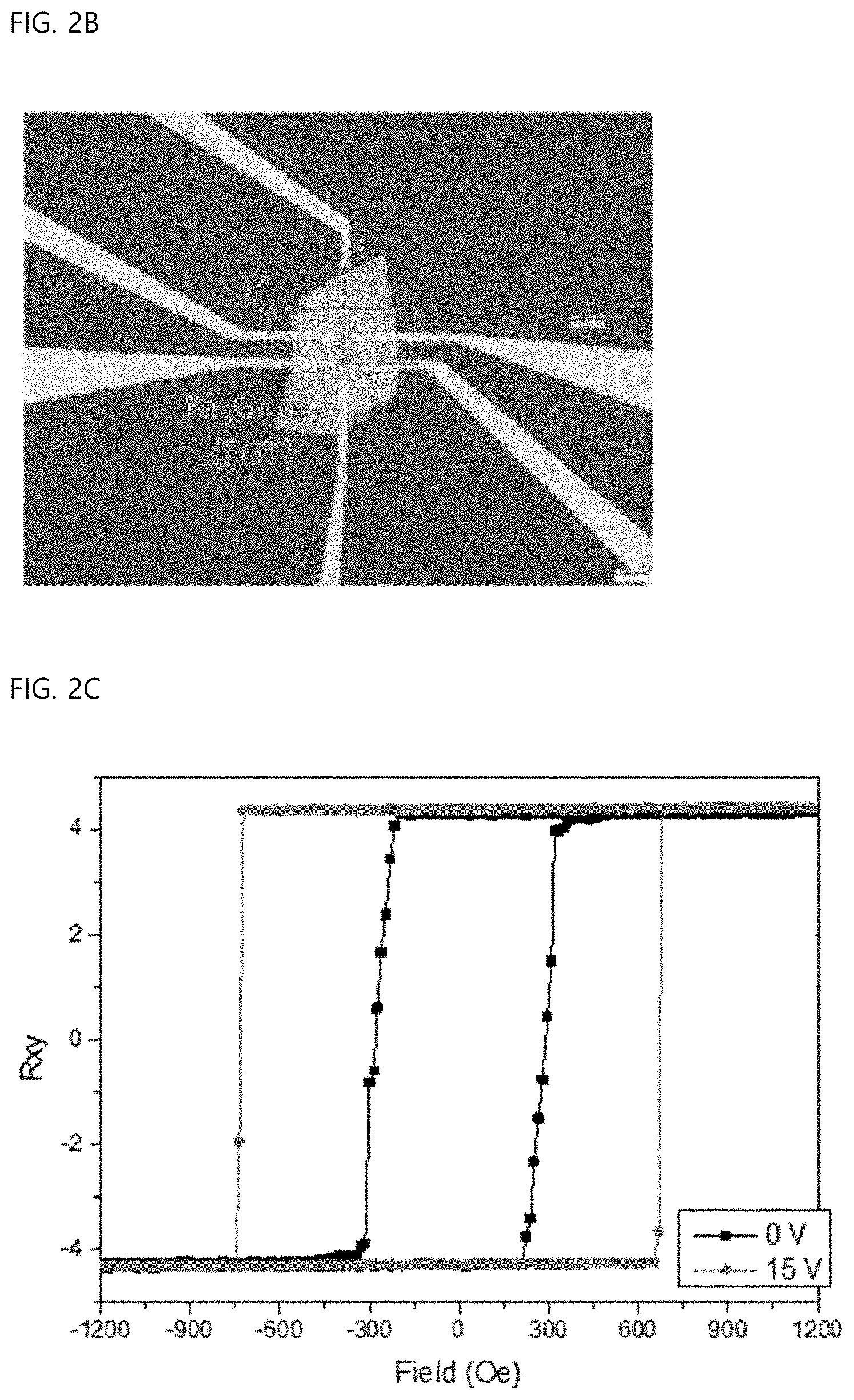 Patent US11785859 Figure 2 – Voltage-controlled magnetoresistance device comprising layered magnetic material and layered ferroelectric material