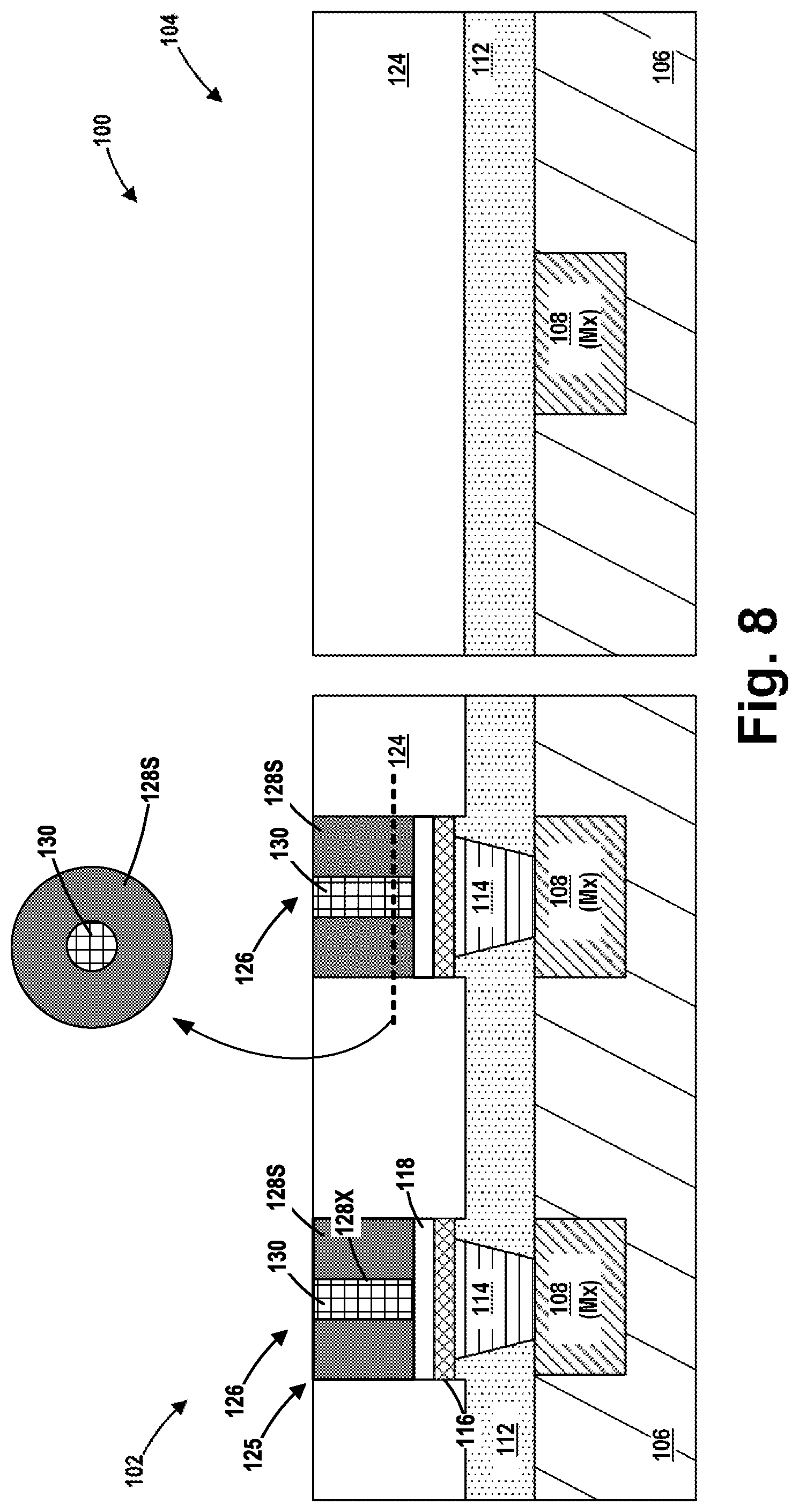 Patent US11785860 Figure 8 – Top electrode for a memory device and methods of making such a memory device