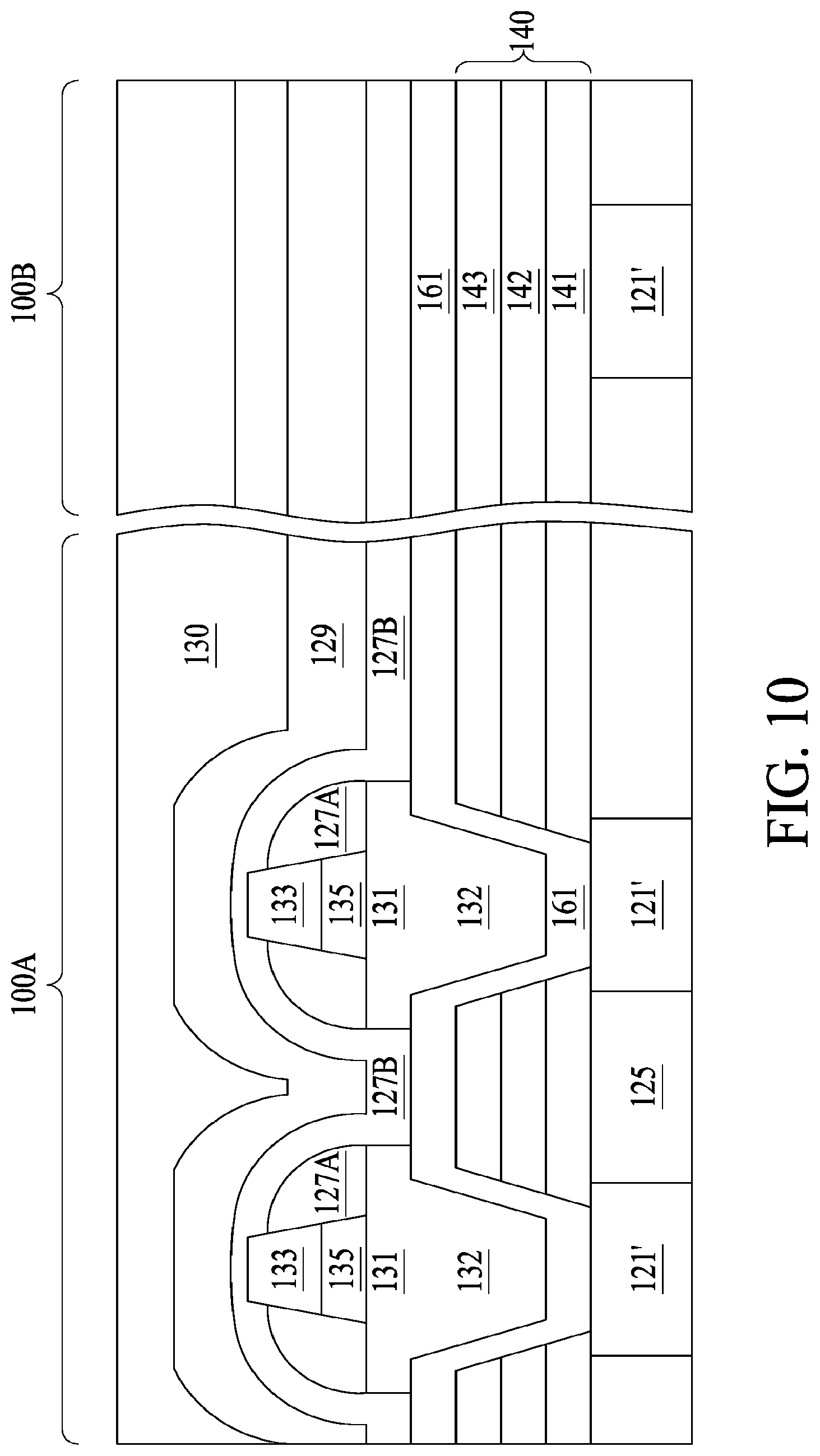 Patent US11785861 Figure 10 – Semiconductor structure and method of manufacturing the same