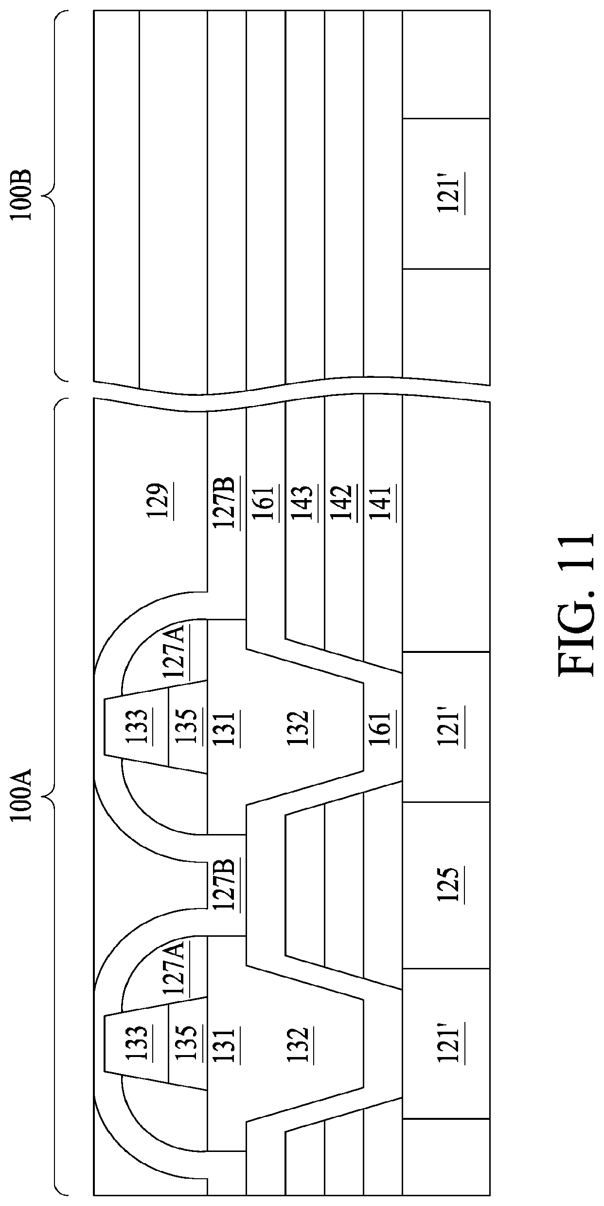 Patent US11785861 Figure 11 – Semiconductor structure and method of manufacturing the same