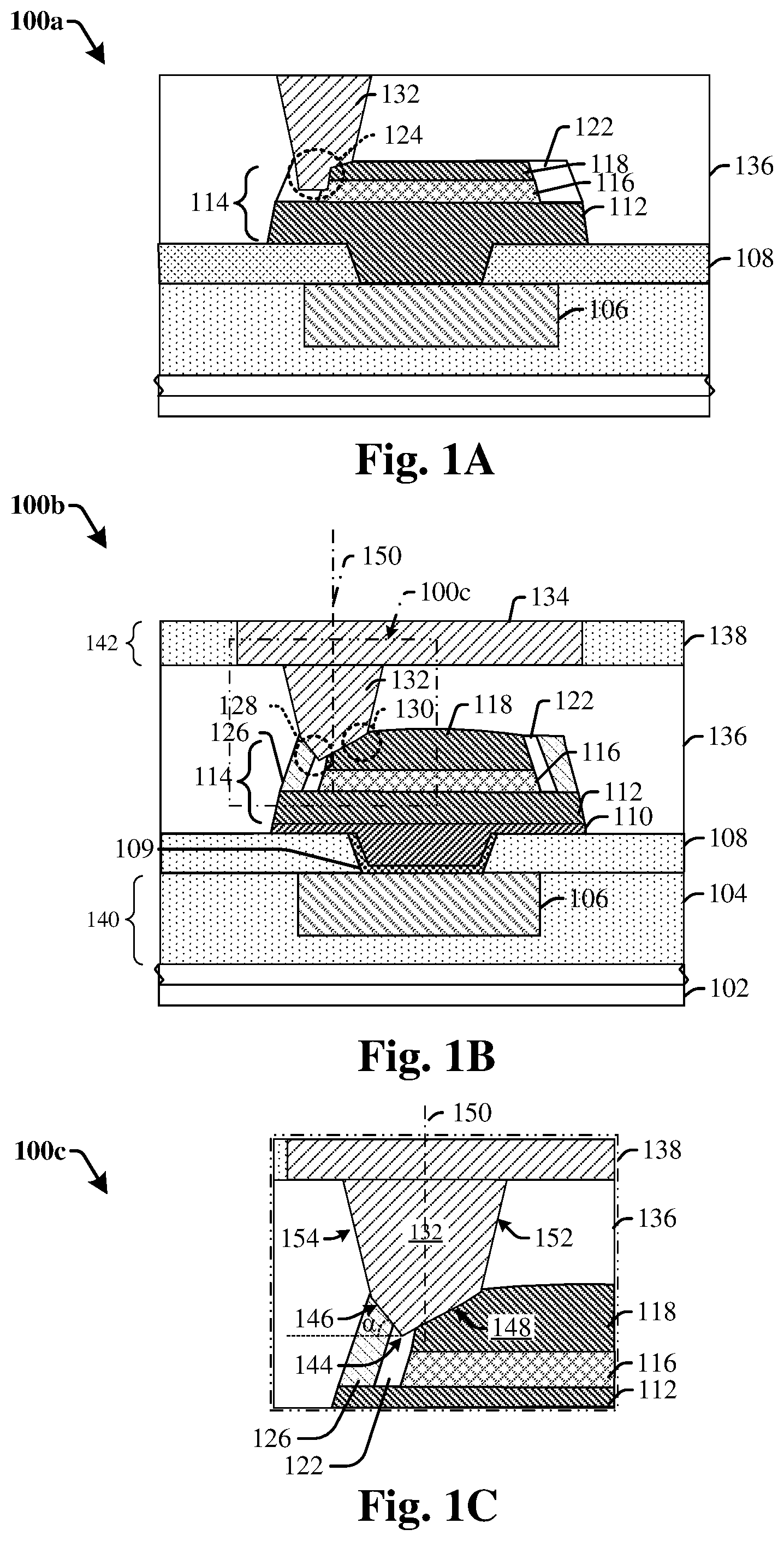 Patent US11785862 Figure 1 – Via landing enhancement for memory device