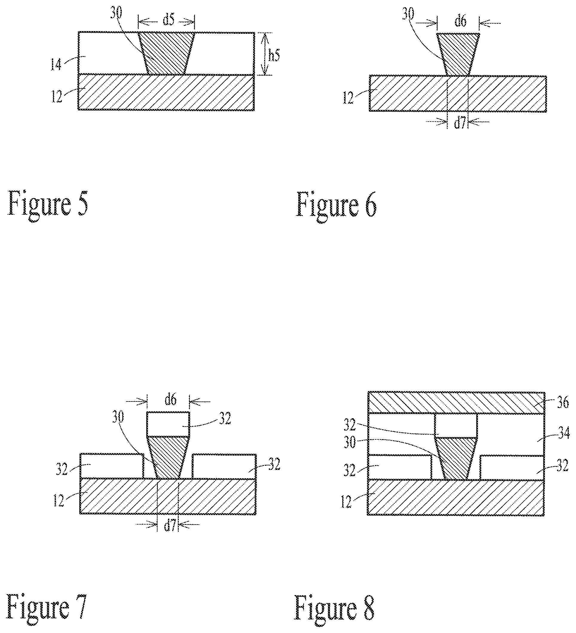 Patent US11785863 Figure 2 – Under-cut via electrode for sub 60nm etchless MRAM devices by decoupling the via etch process