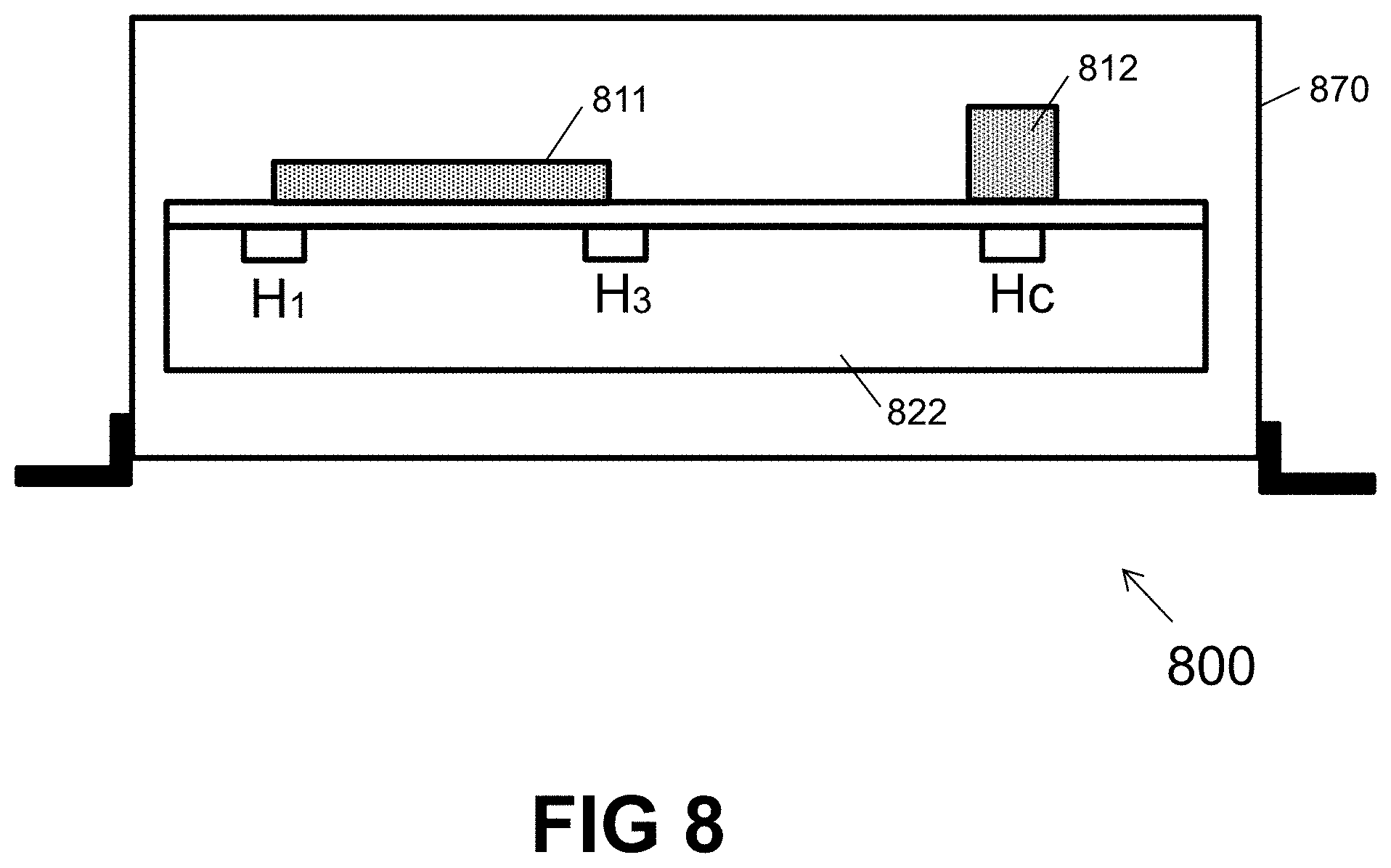 Patent US11785865 Figure 5 – Semiconductor device with integrated magnetic flux concentrator, and method for producing same