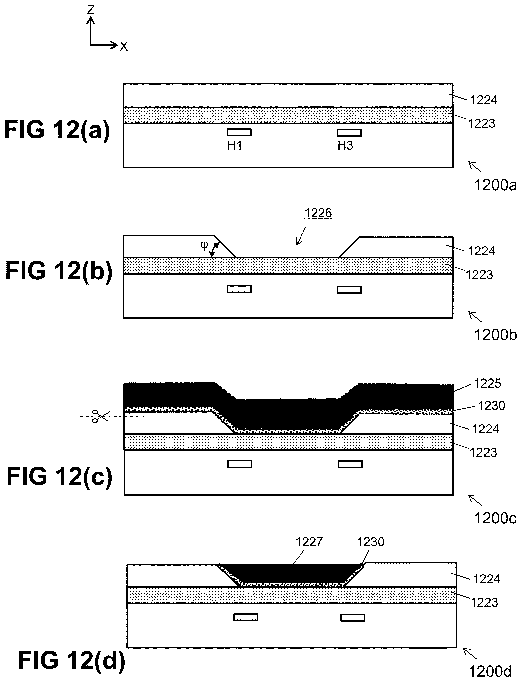 Patent US11785865 Figure 9 – Semiconductor device with integrated magnetic flux concentrator, and method for producing same