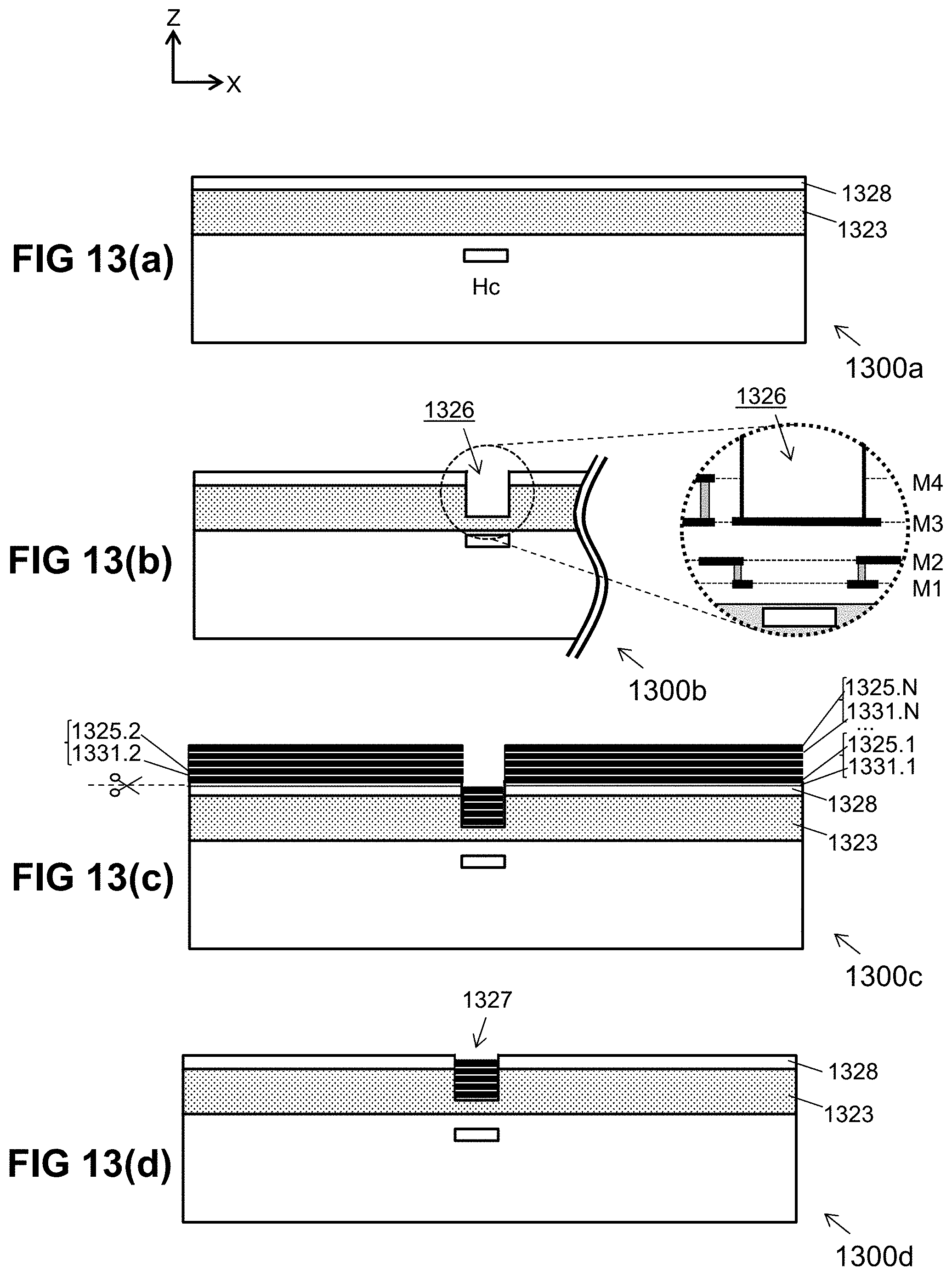 Patent US11785865 Figure 10 – Semiconductor device with integrated magnetic flux concentrator, and method for producing same