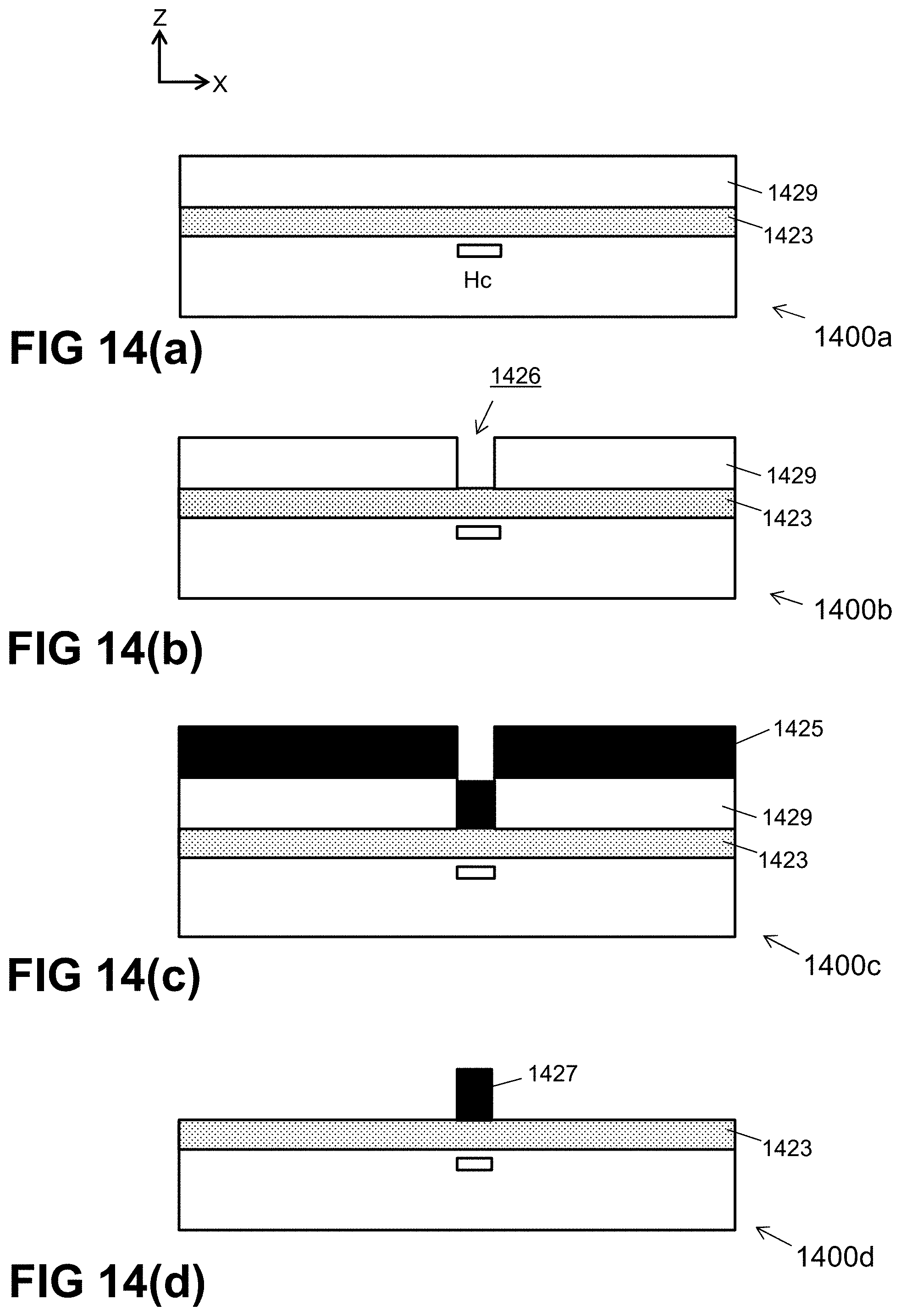 Patent US11785865 Figure 11 – Semiconductor device with integrated magnetic flux concentrator, and method for producing same