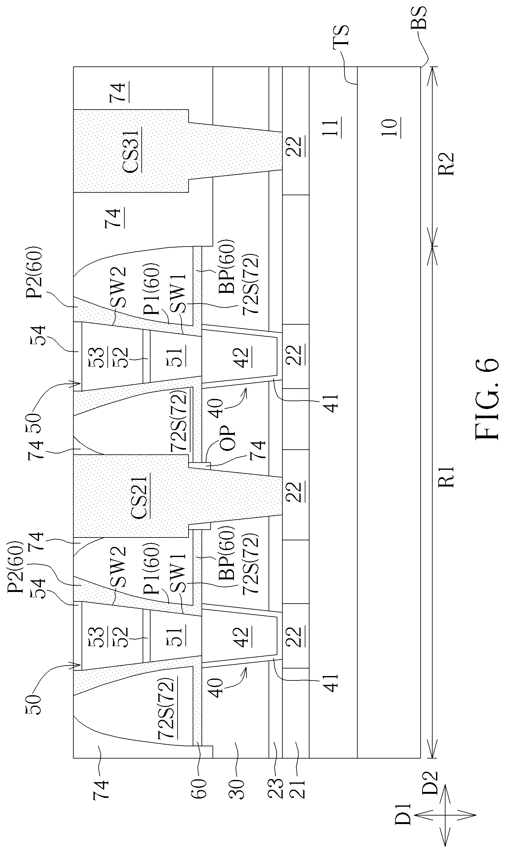 Patent US11785867 Figure 6 – Memory device and manufacturing method thereof