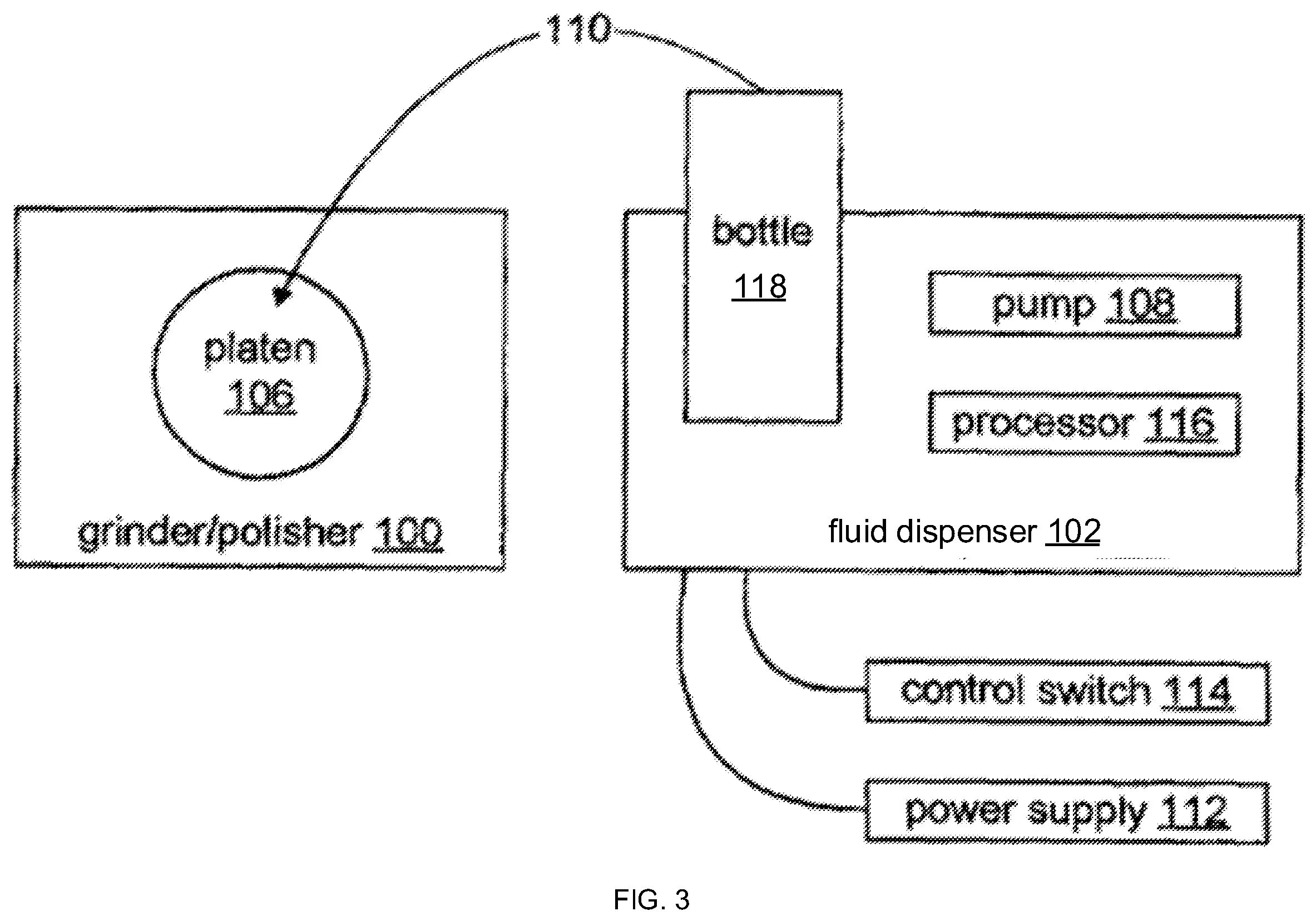 Patent US11787007 Figure 3 – Methods and apparatus to control a fluid dispenser on a metallurgical specimen preparation machine