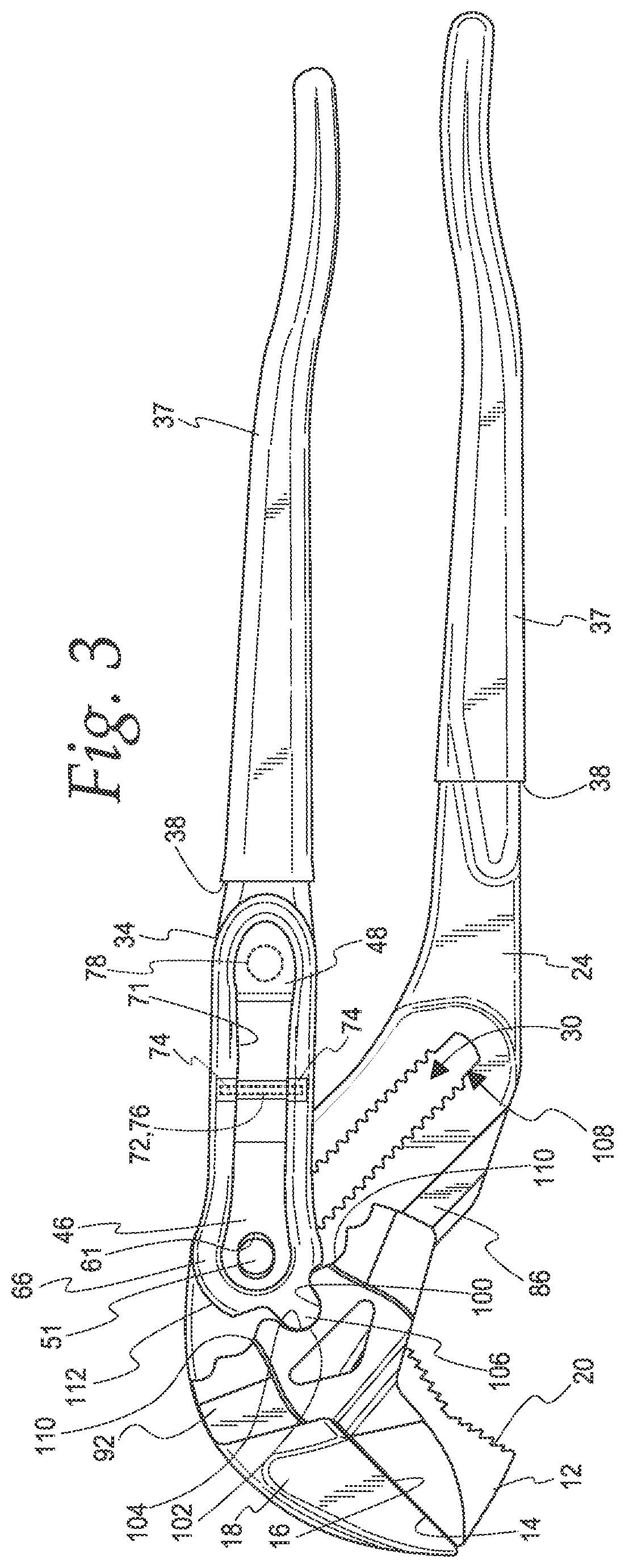 Patent US11787016 Figure 2 – Plier wrench with removable/reversible jaw